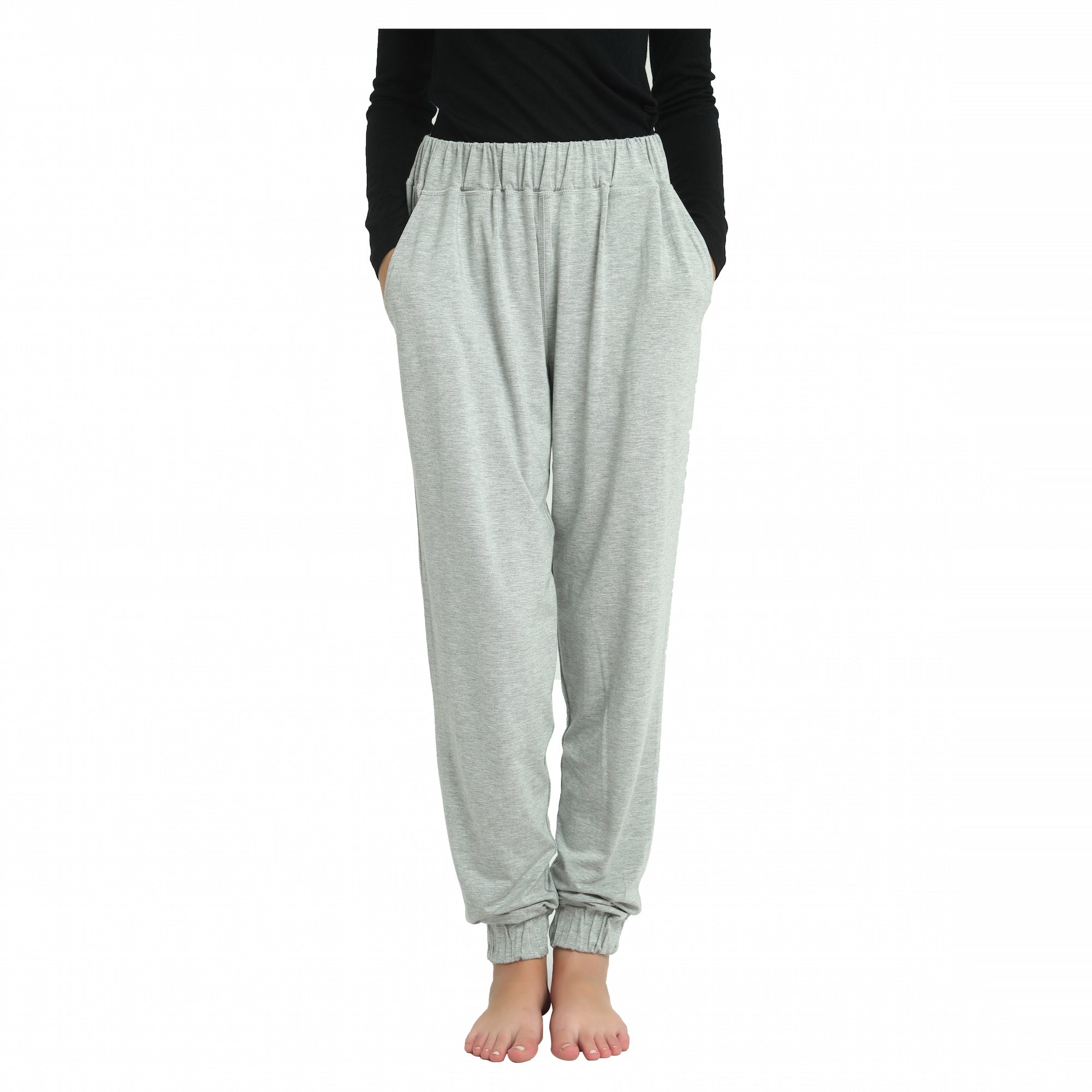 Deep Waistband Pull On Modal Yoga Trousers