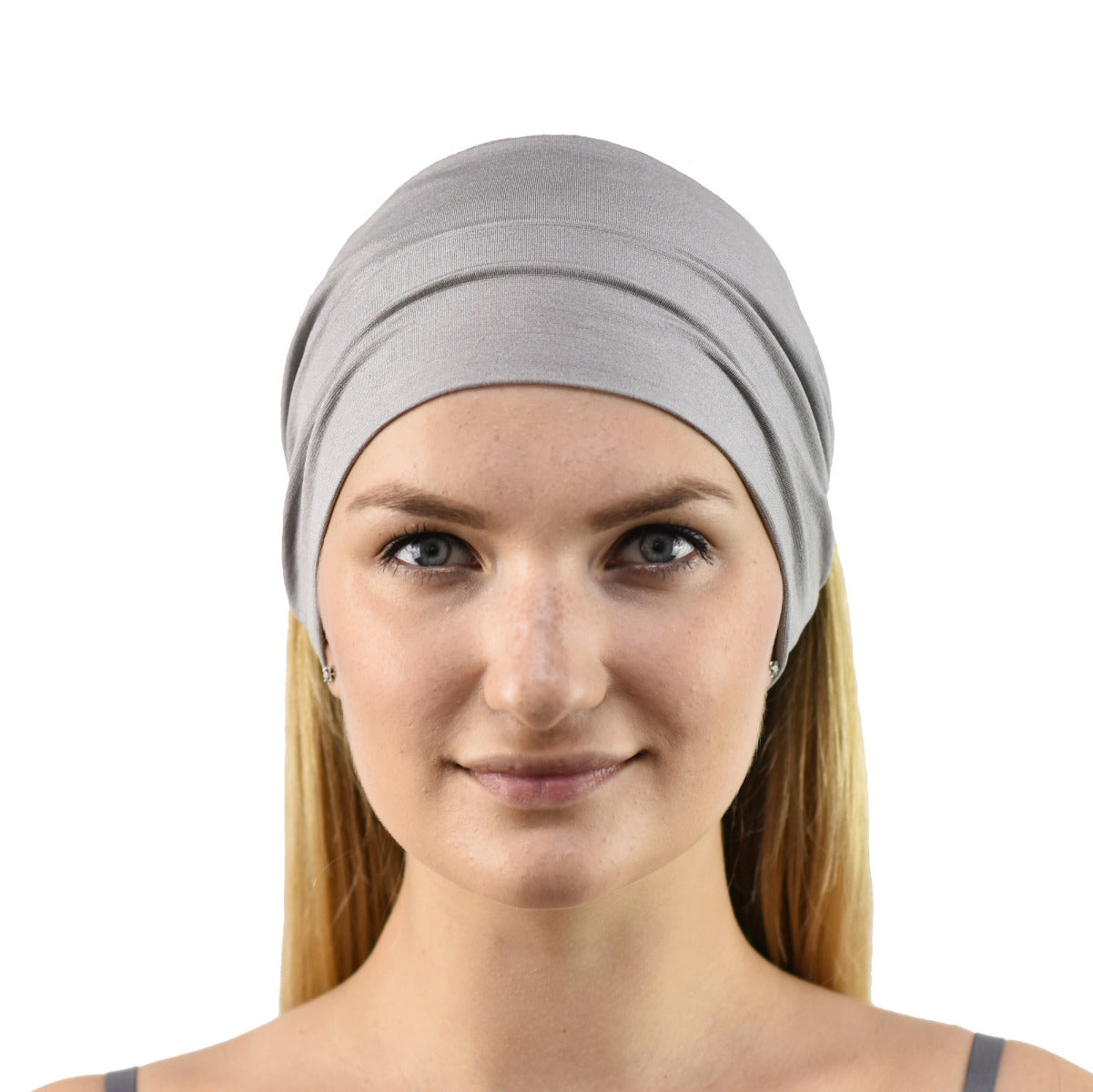 Unisex Silk Headband Hair band Grey