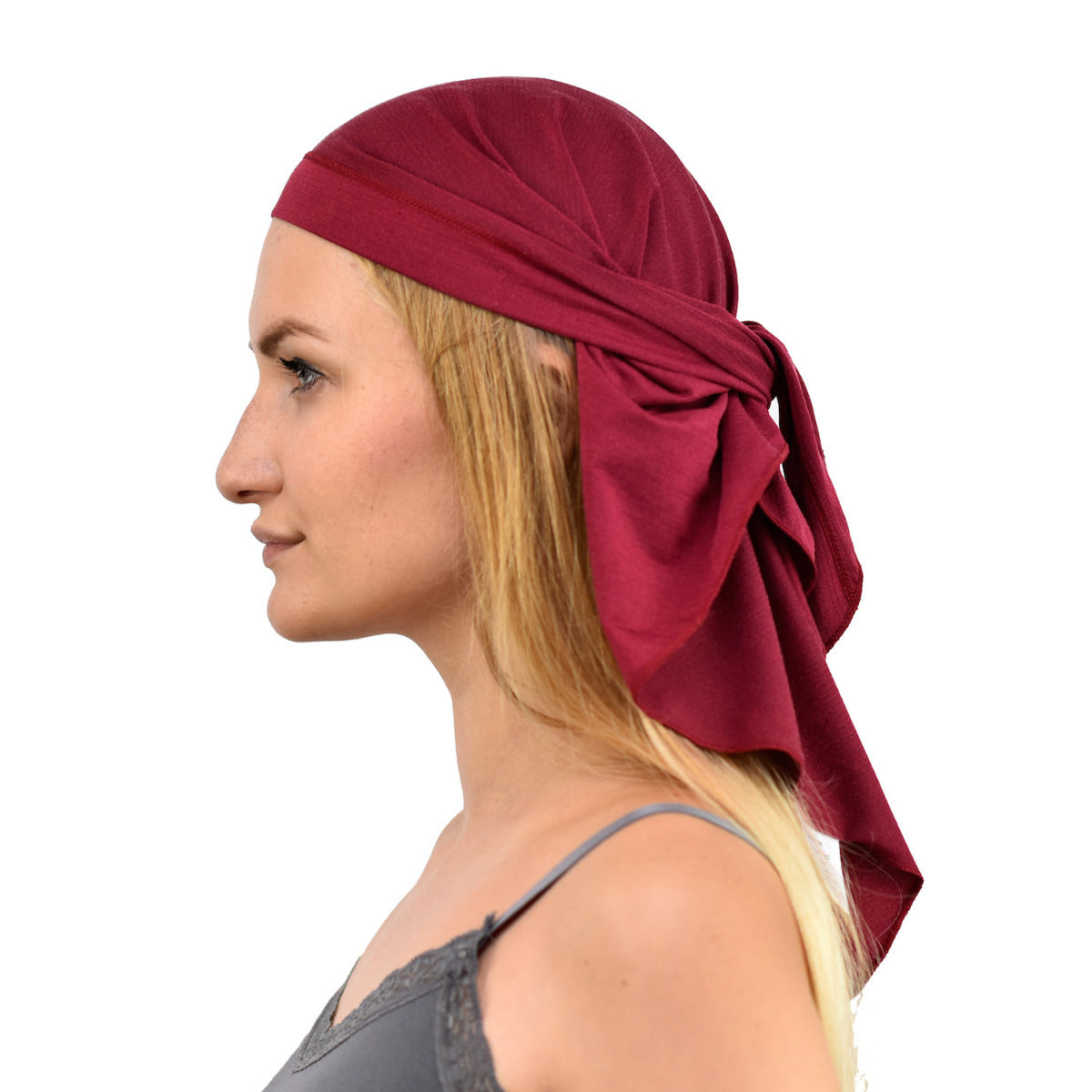 Bamboo Bandana - Suitable for Chemo & Hair Loss Red