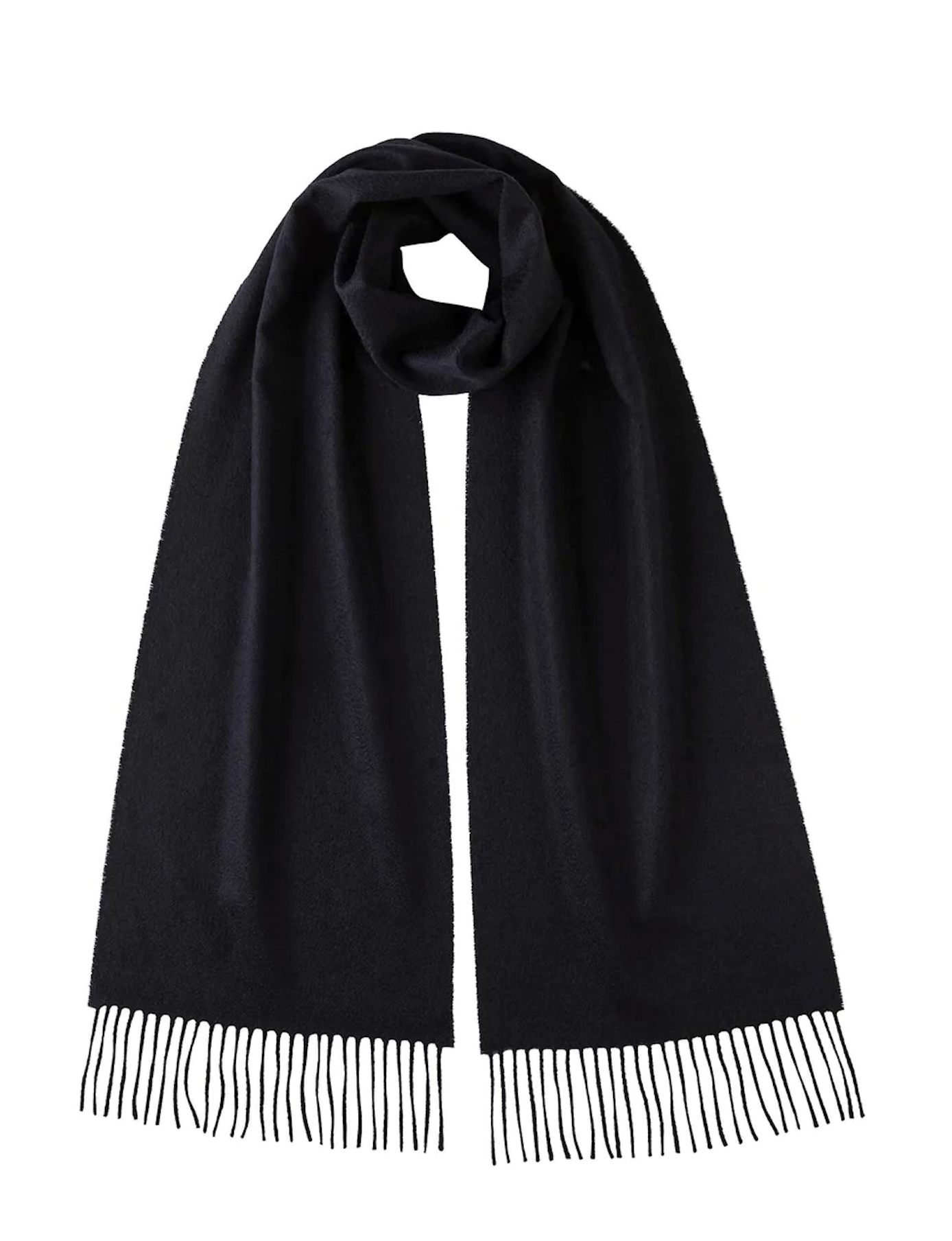 Pure Cashmere Scarf Navy