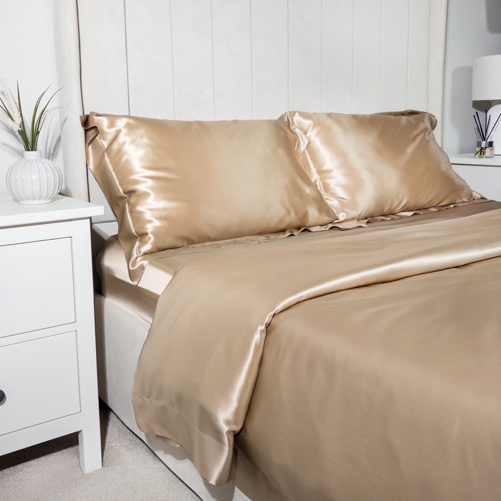 22 Momme 3PCS Taupe Silk Duvet Cover Set