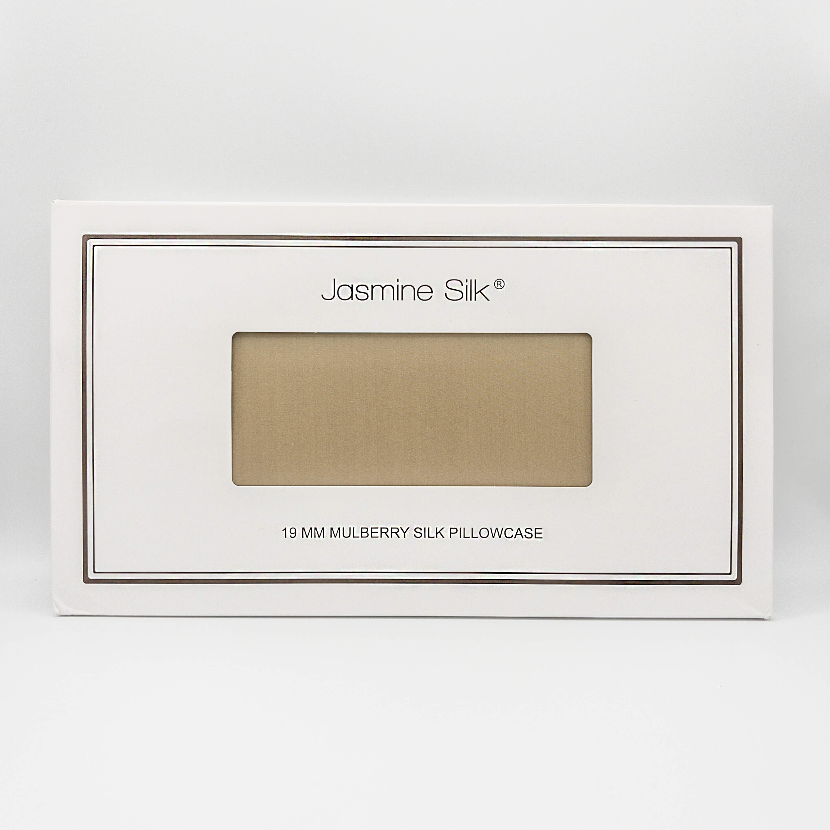 Taupe Oxford Square Silk Pillowcase