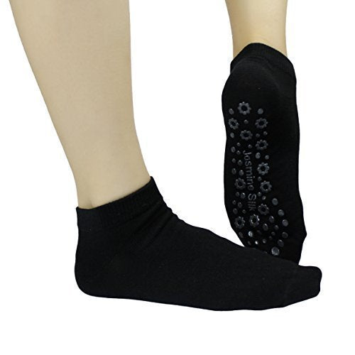 Jasmine Silk Yoga, Pilates Grip Socks Black