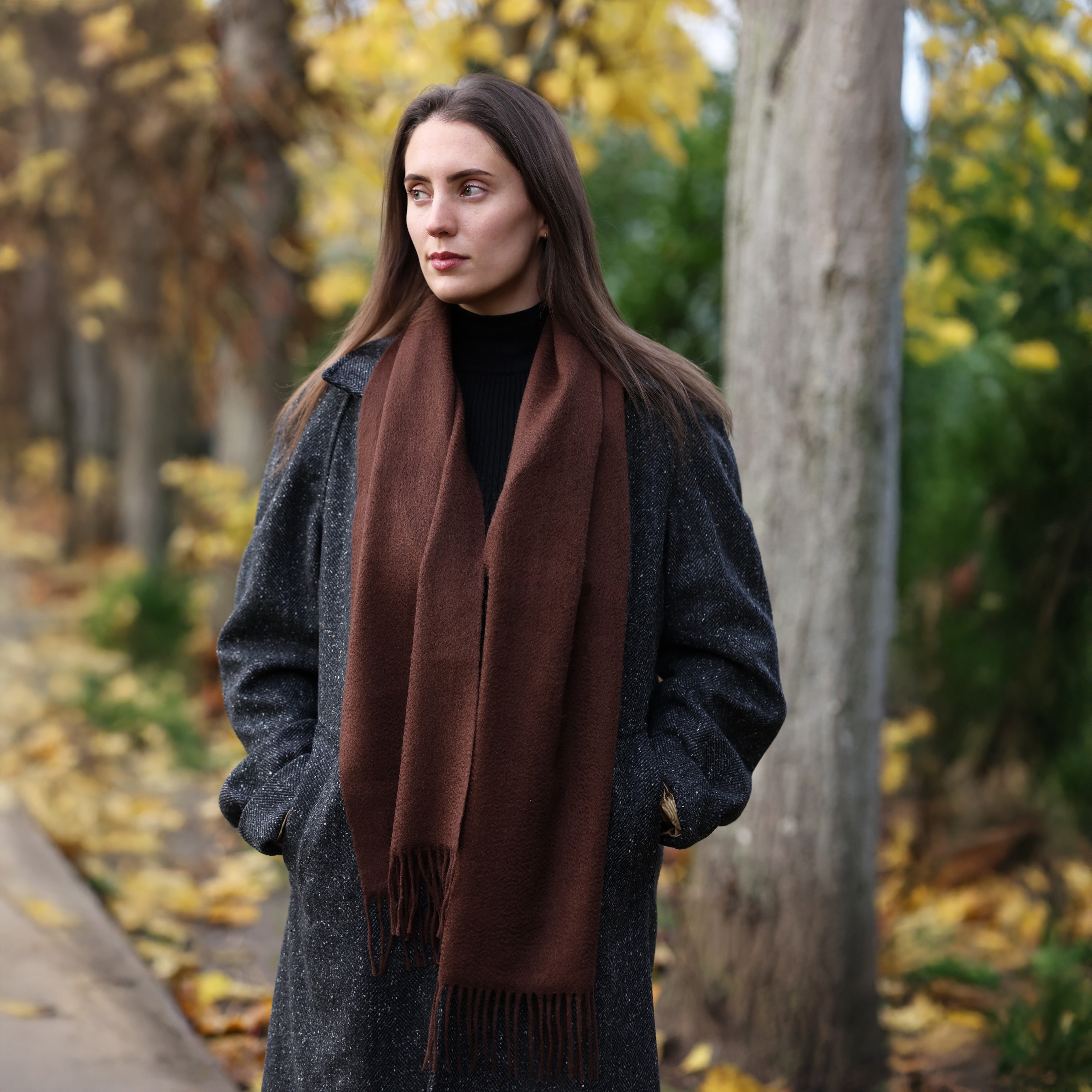 Cashmere Tassel Scarf Americano