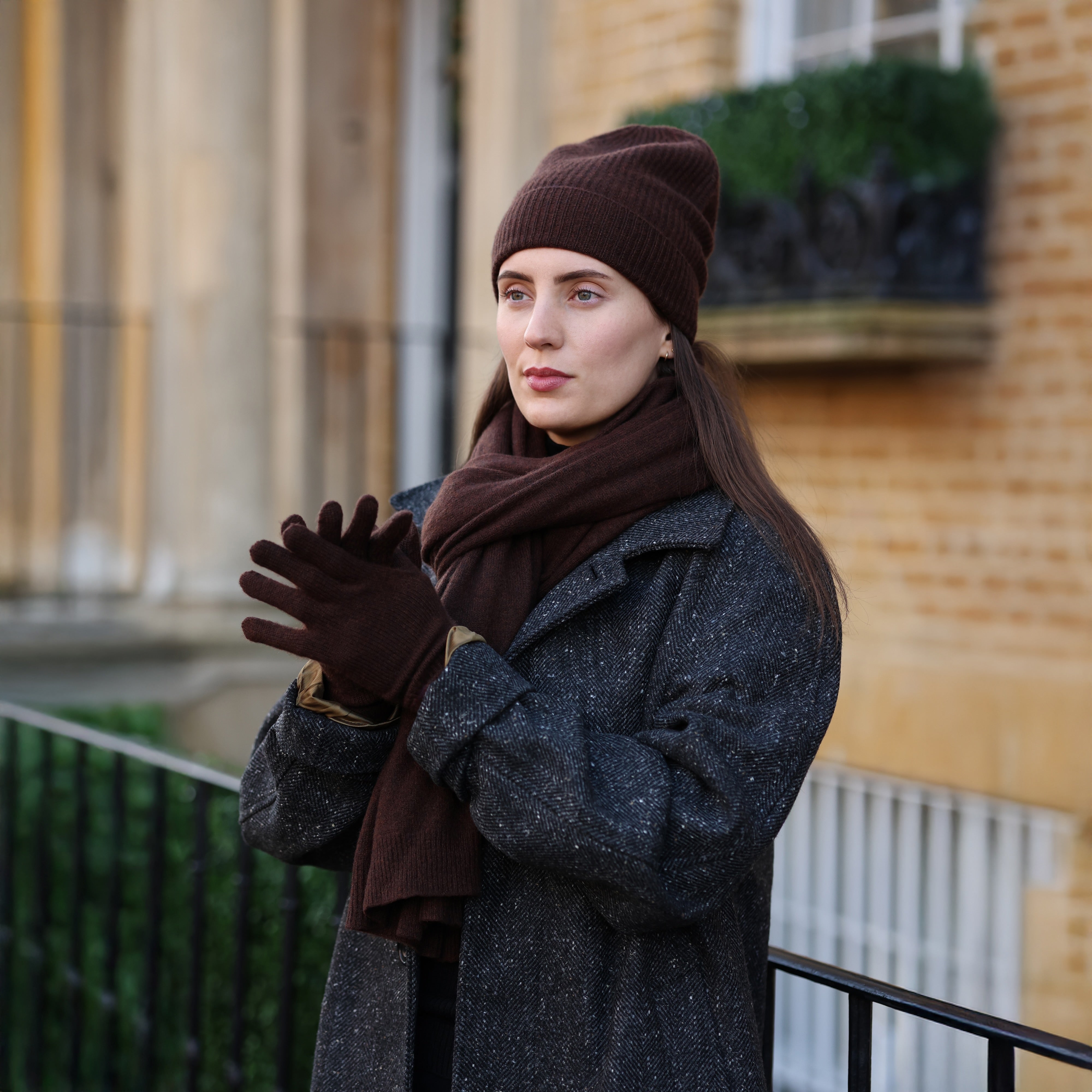 Ladies Pure Cashmere Gloves Americano