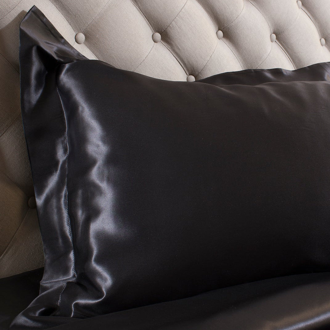 Black Oxford Silk Pillowcase