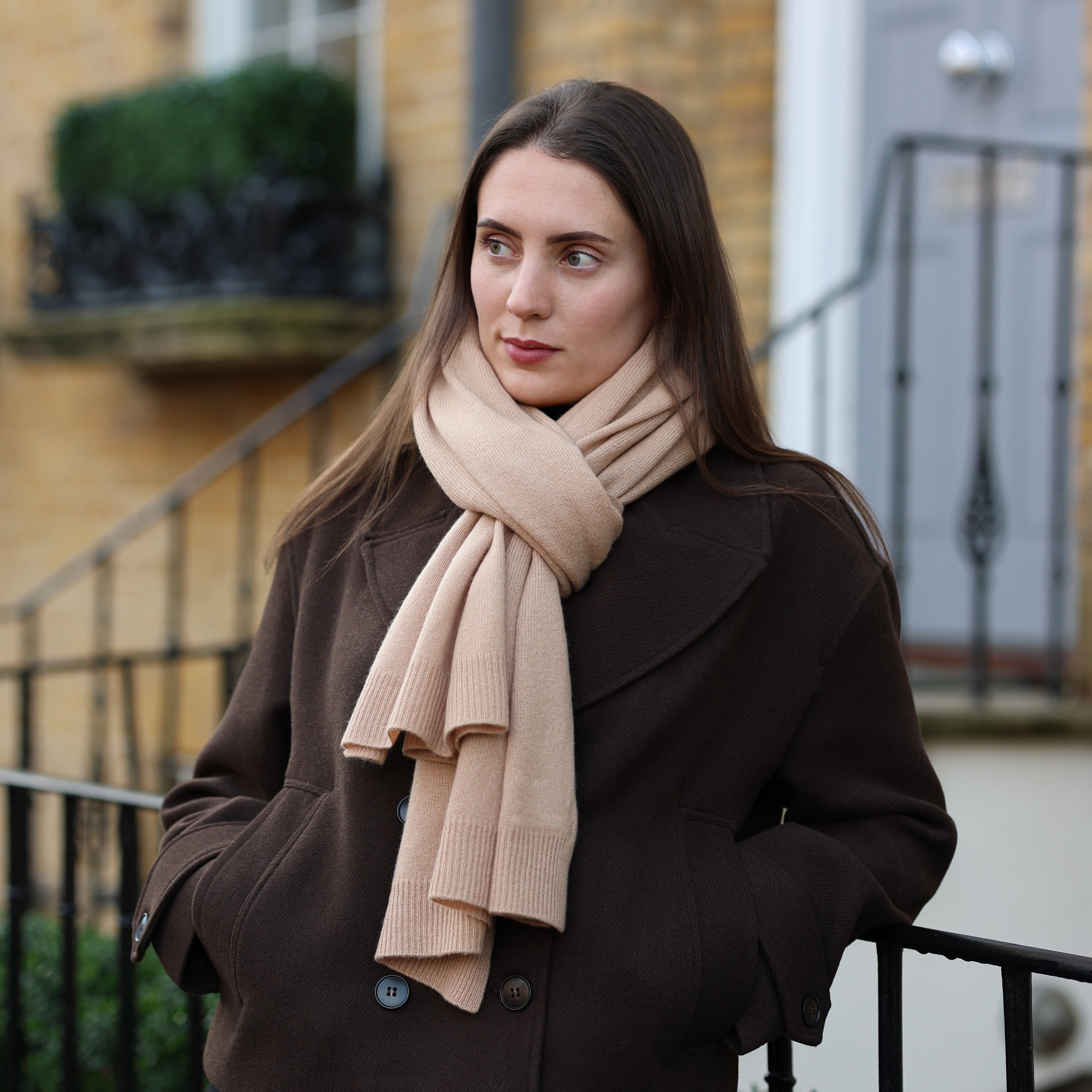 Cashmere Wrap Shawl Camel