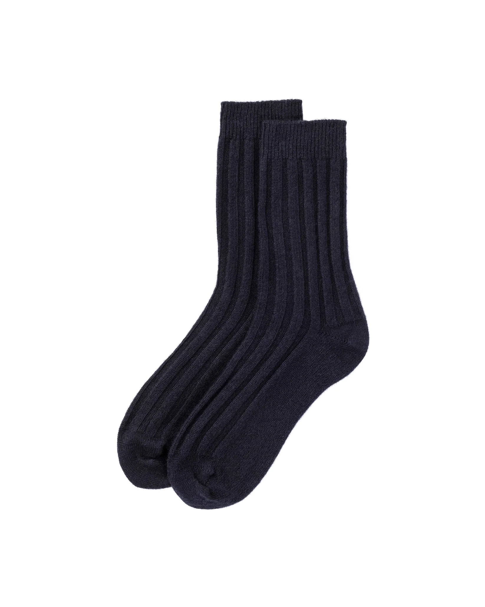 Mens Pure Cashmere Bed Socks Navy