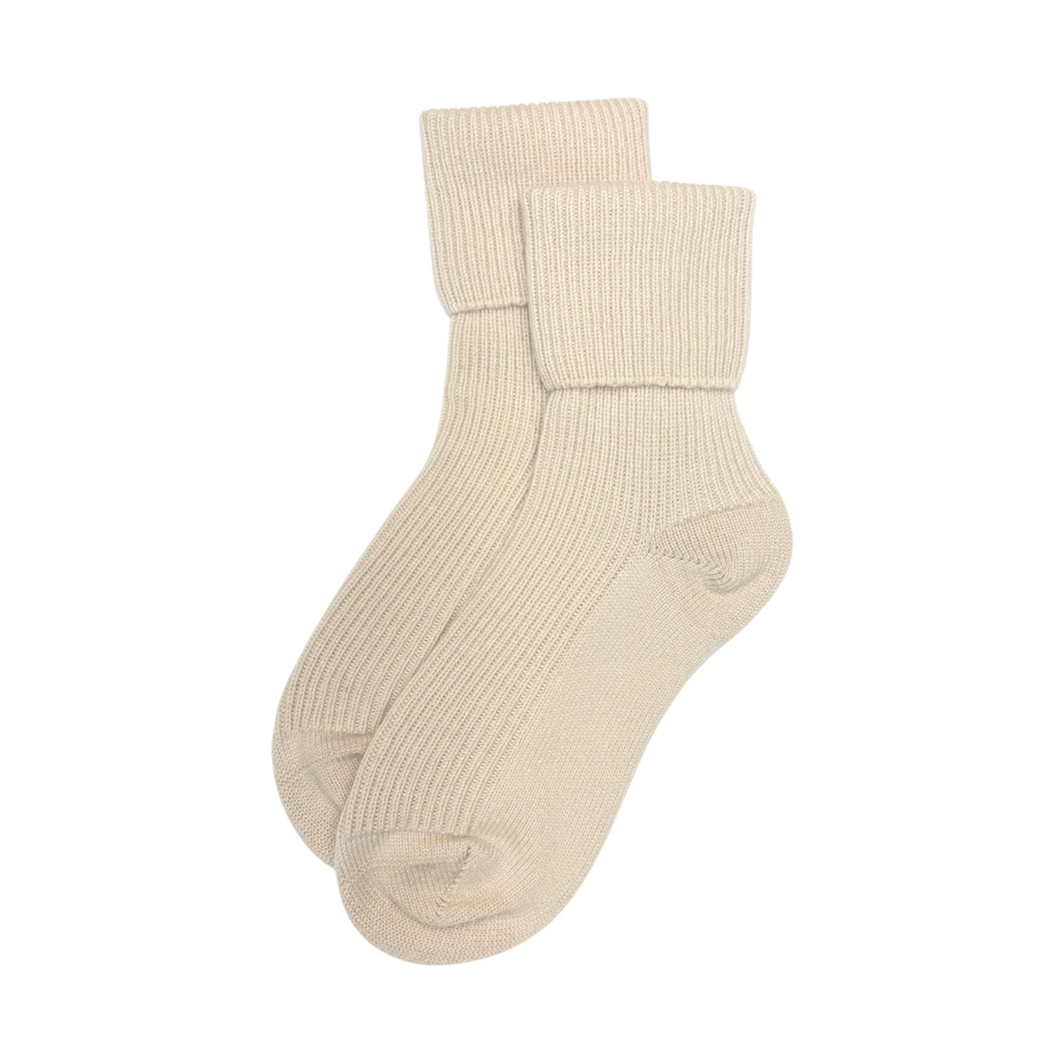 Ladies Pure Cashmere Bed Socks Stone