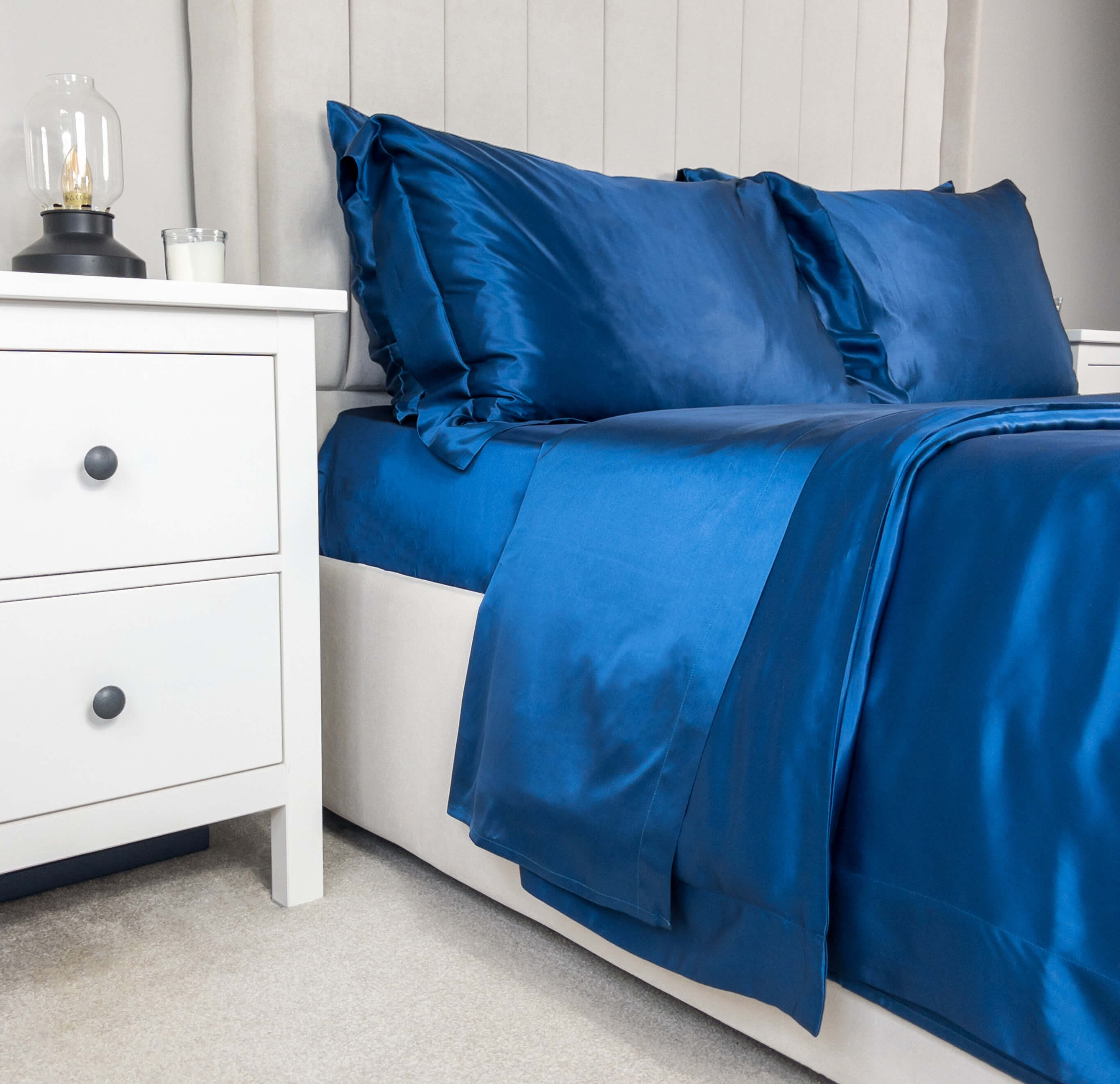 19 Momme Navy 4PCs Silk Duvet Cover Set