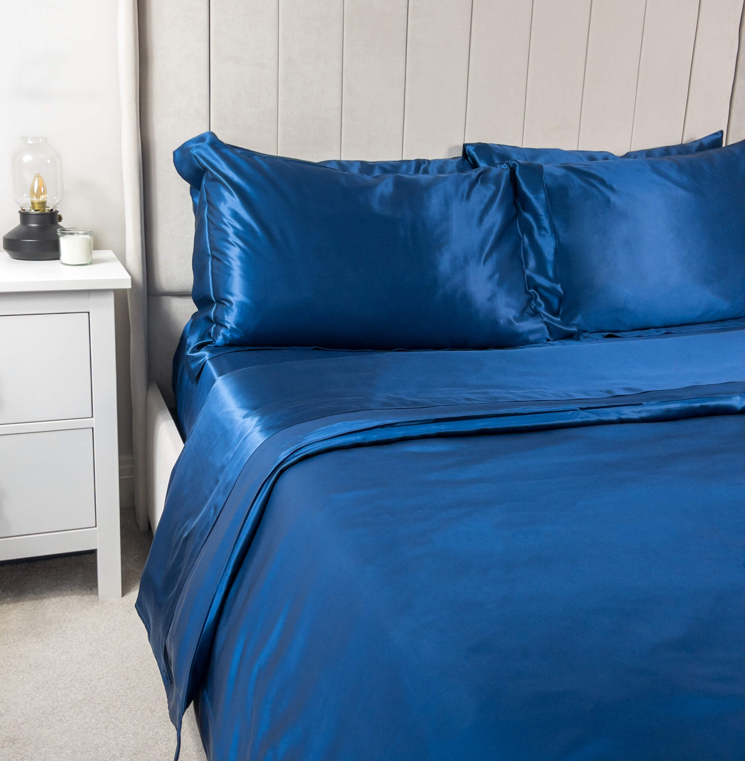 19 Momme Navy 6PCs Silk Duvet Cover Set