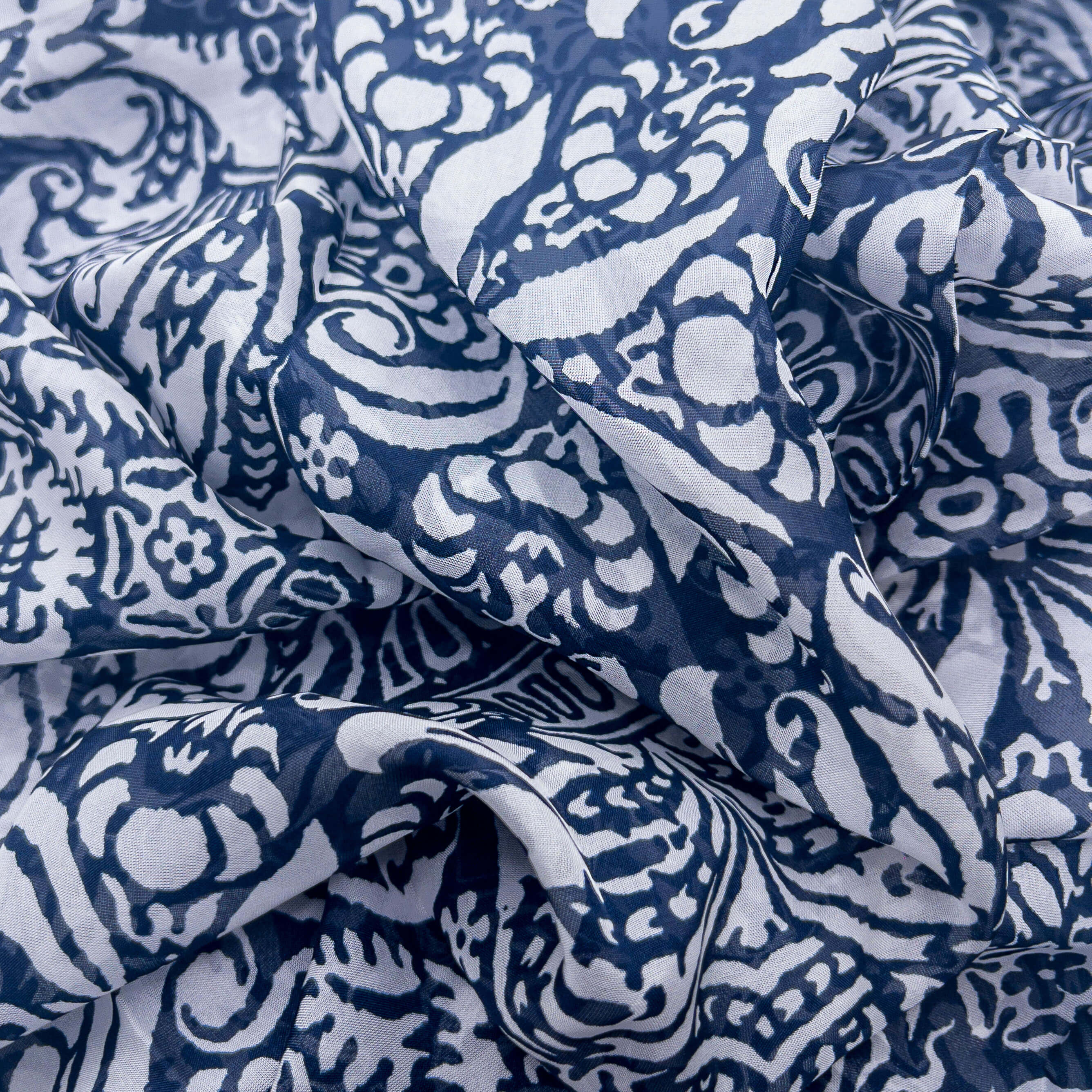 Silk Scarf Wrap Indigo Coral