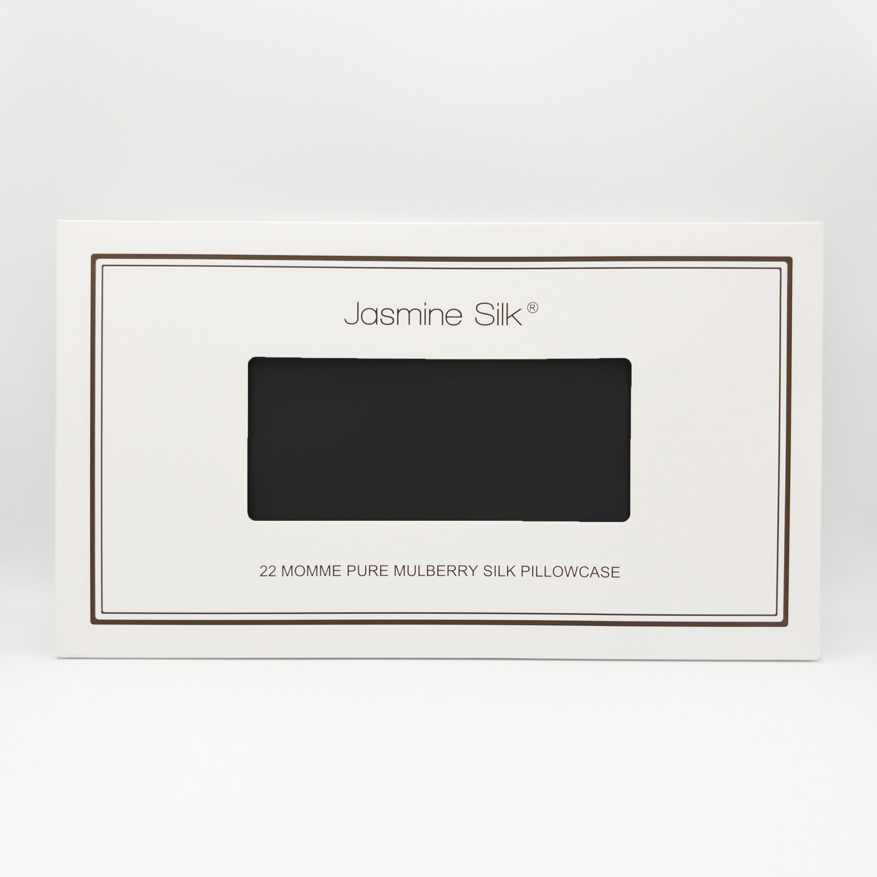 22 Momme Black Square Oxford Silk Pillowcase