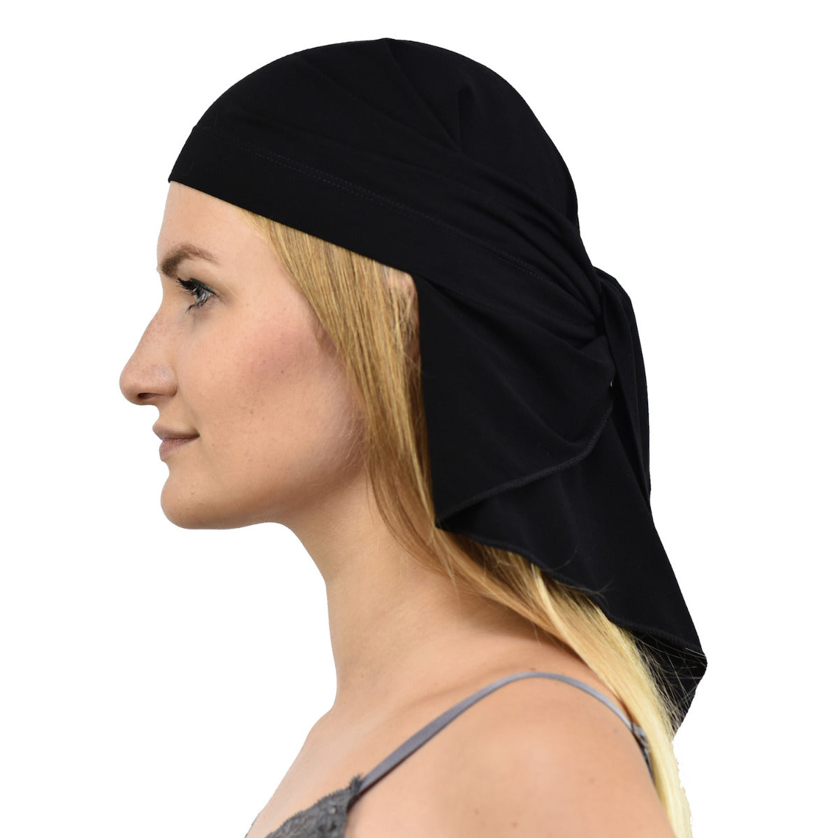 Bamboo Bandana - Suitable for Chemo & Hair Loss Black