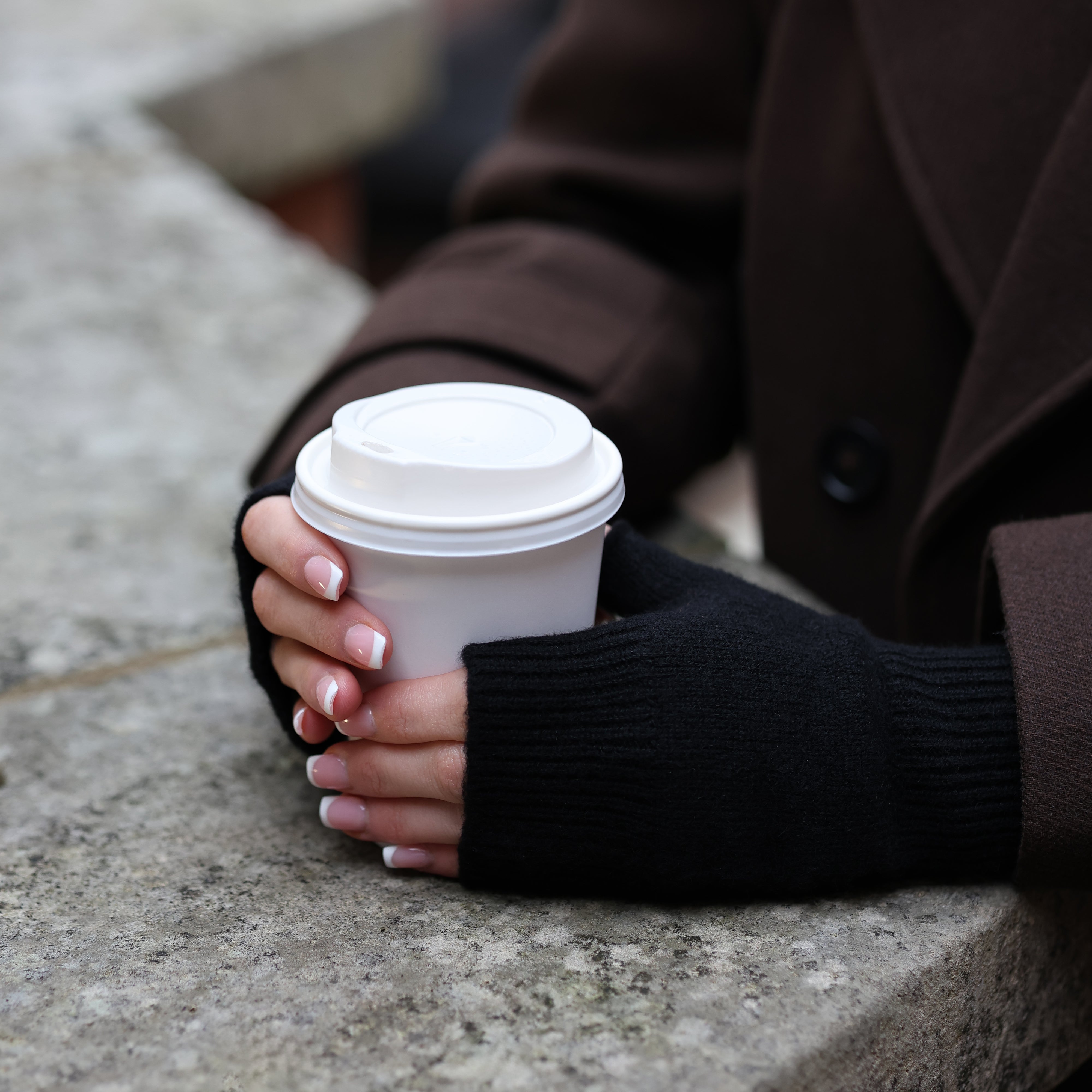 Fingerless Cashmere Gloves Black