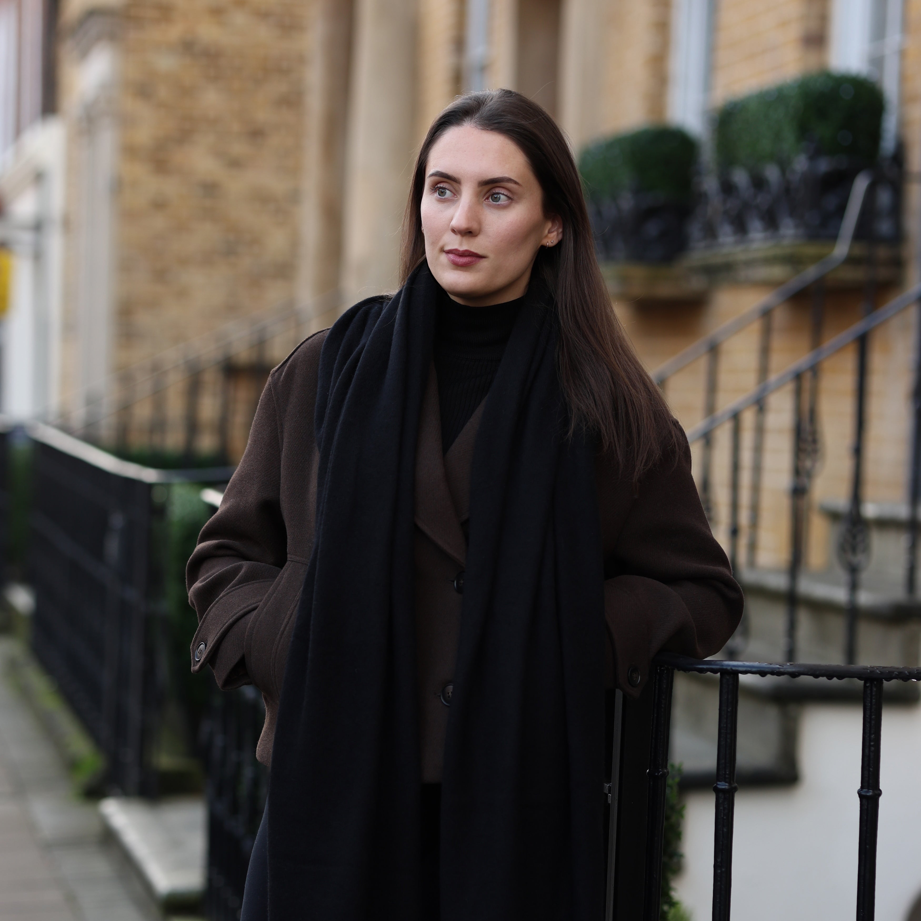 Cashmere Wrap Shawl Black