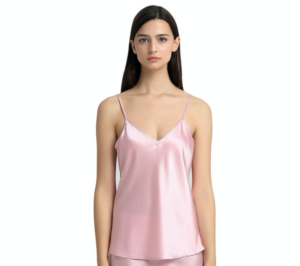 Pink Silk Camisole