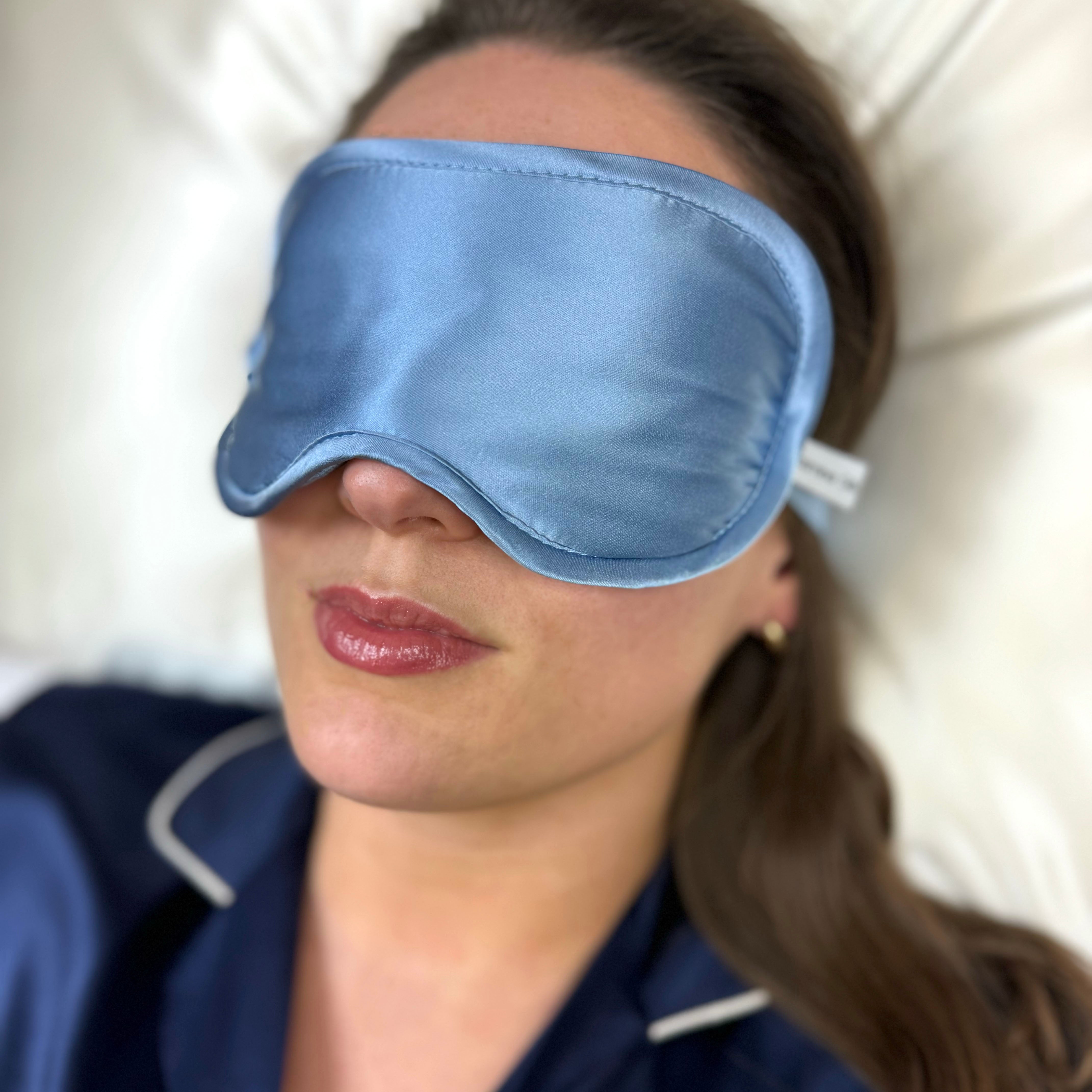 Blue Silk Sleep Eye Mask