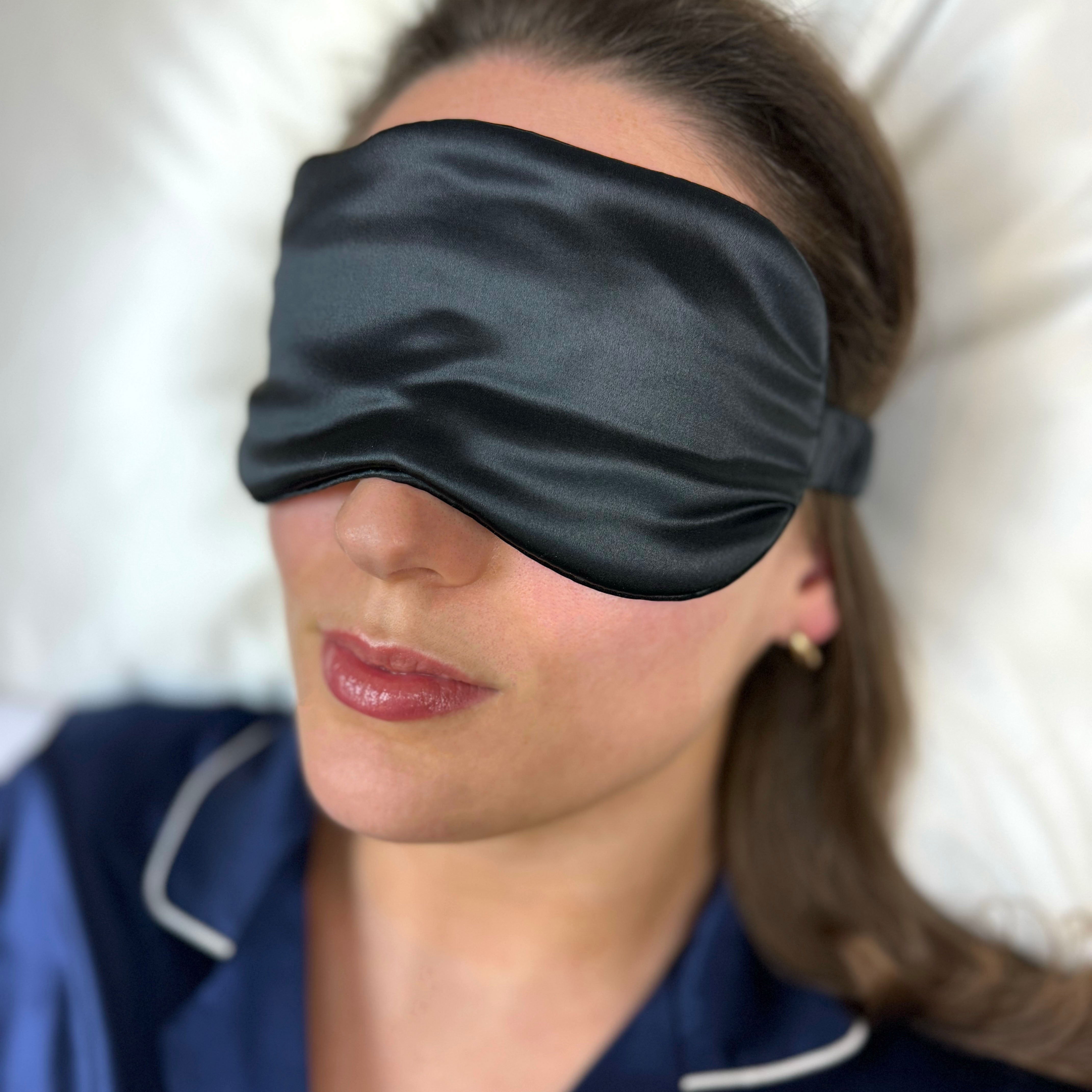 Black Silk Sleep Eye Mask