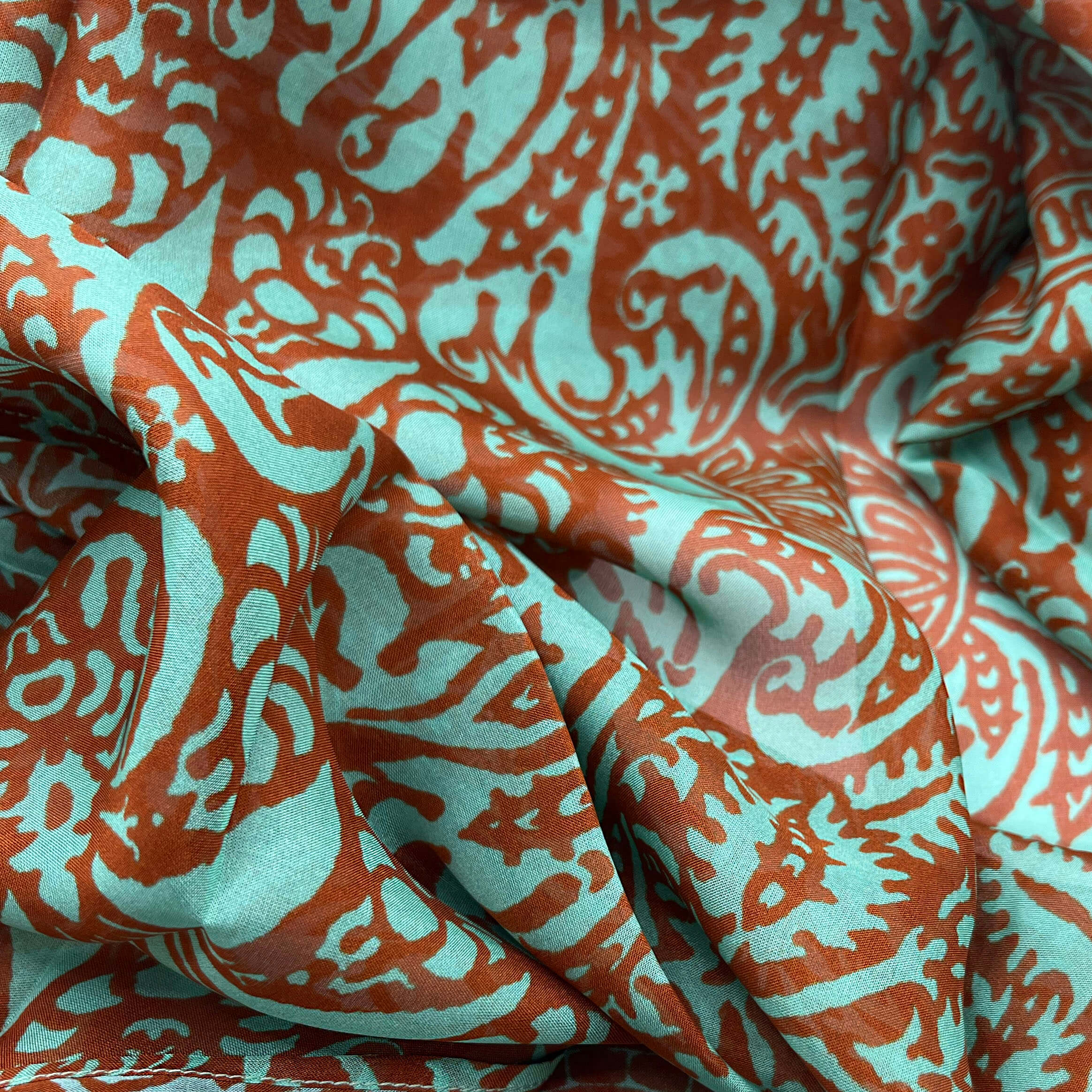 Silk Scarf Wrap Hazel Coral