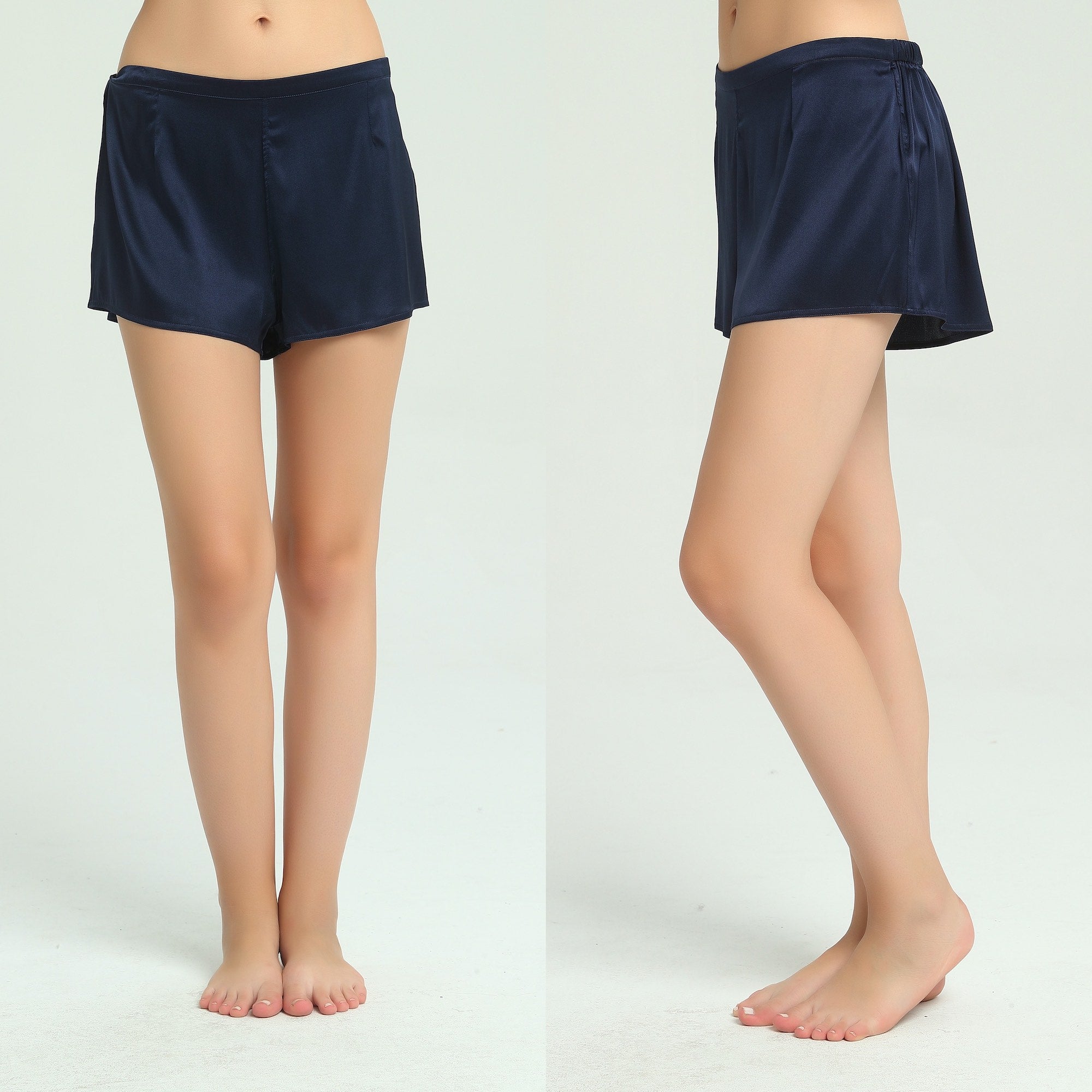 Navy Silk French Knicker Boxers