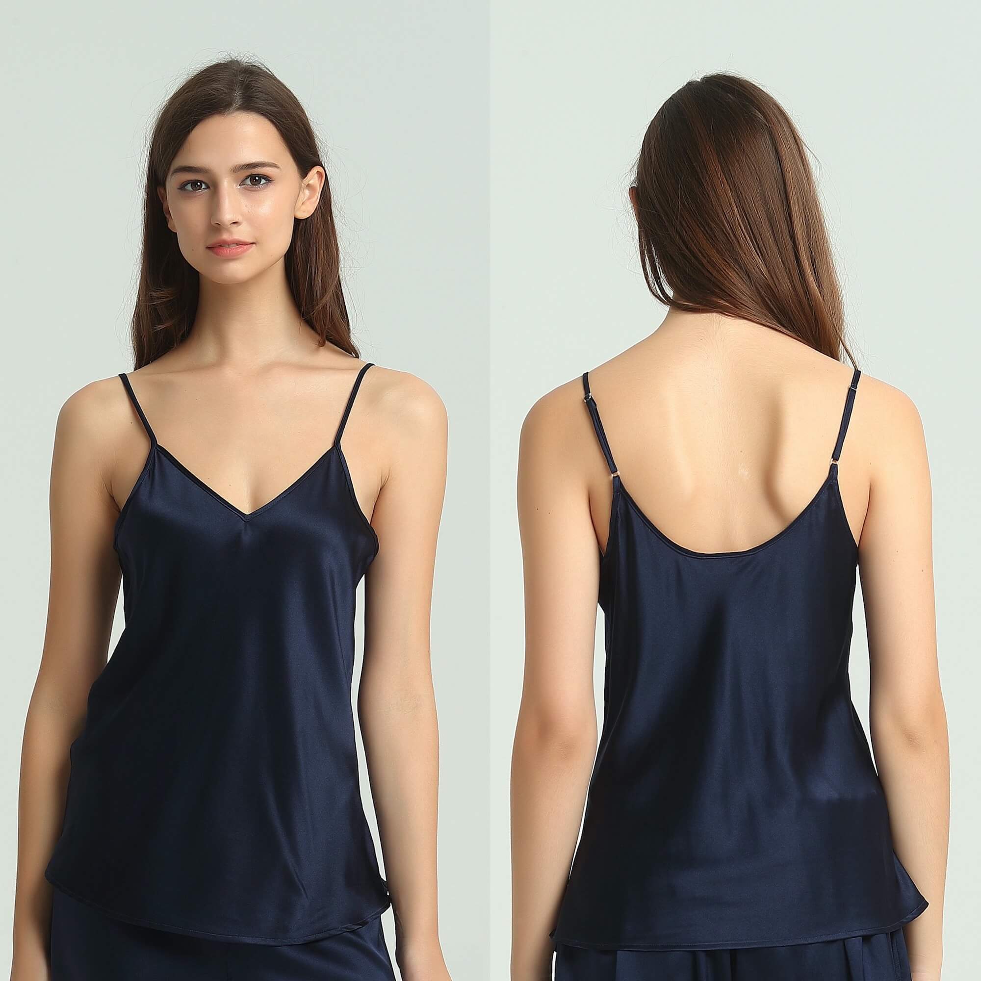 Navy Silk Camisole