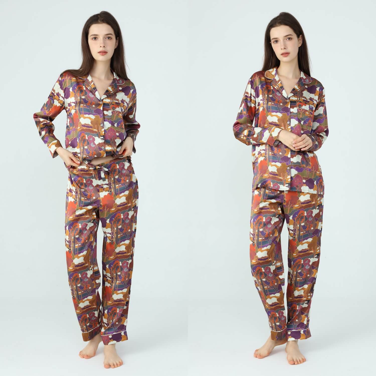 Women’s Liberty Prospect Road Sand Silk Pyjamas