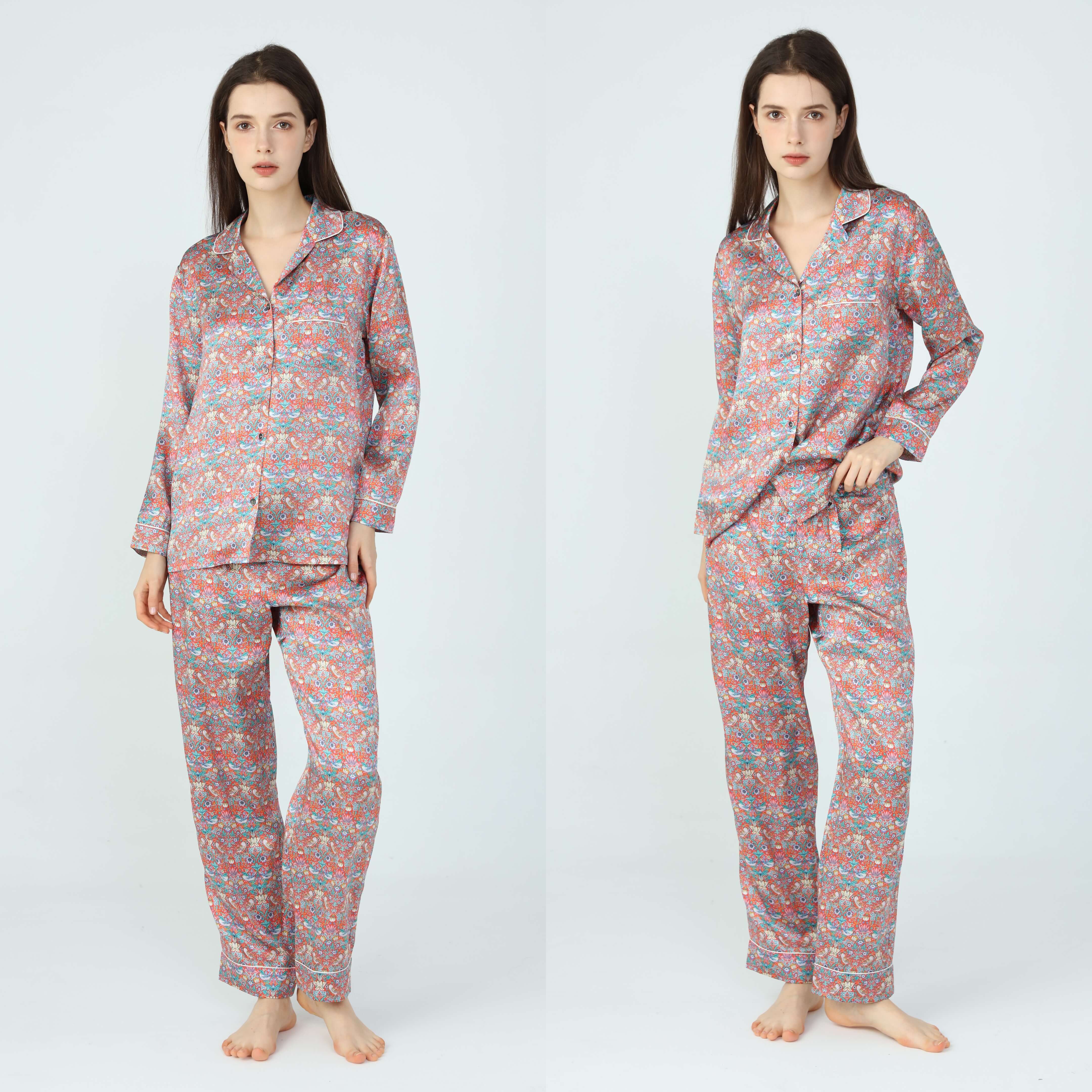 Women’s Liberty Strawberry Thief Tana Lawn Silk Pyjamas