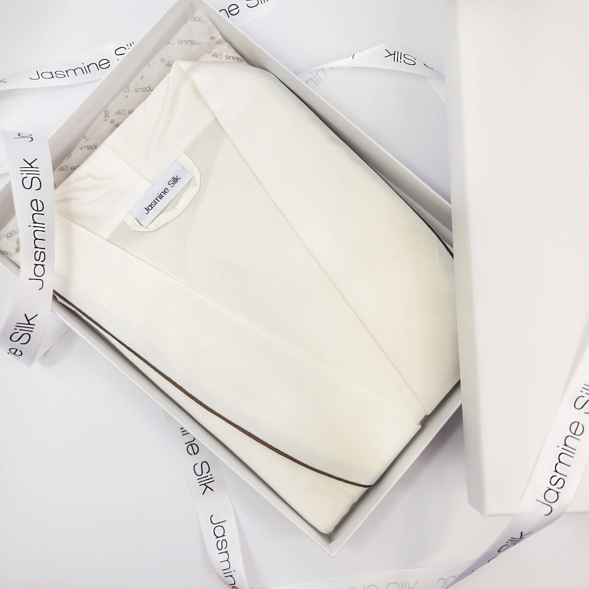 Ivory Silk Dressing Gown