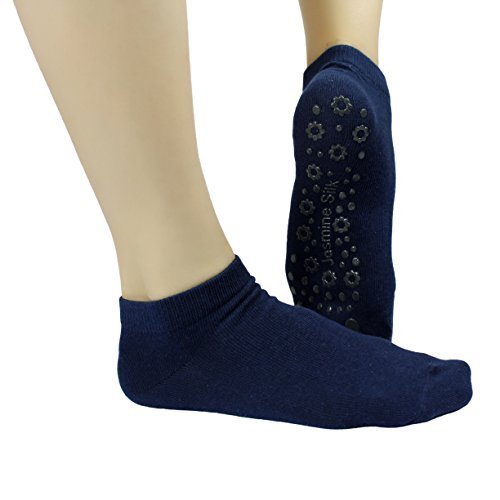 Jasmine Silk Yoga, Pilates Grip Socks Navy