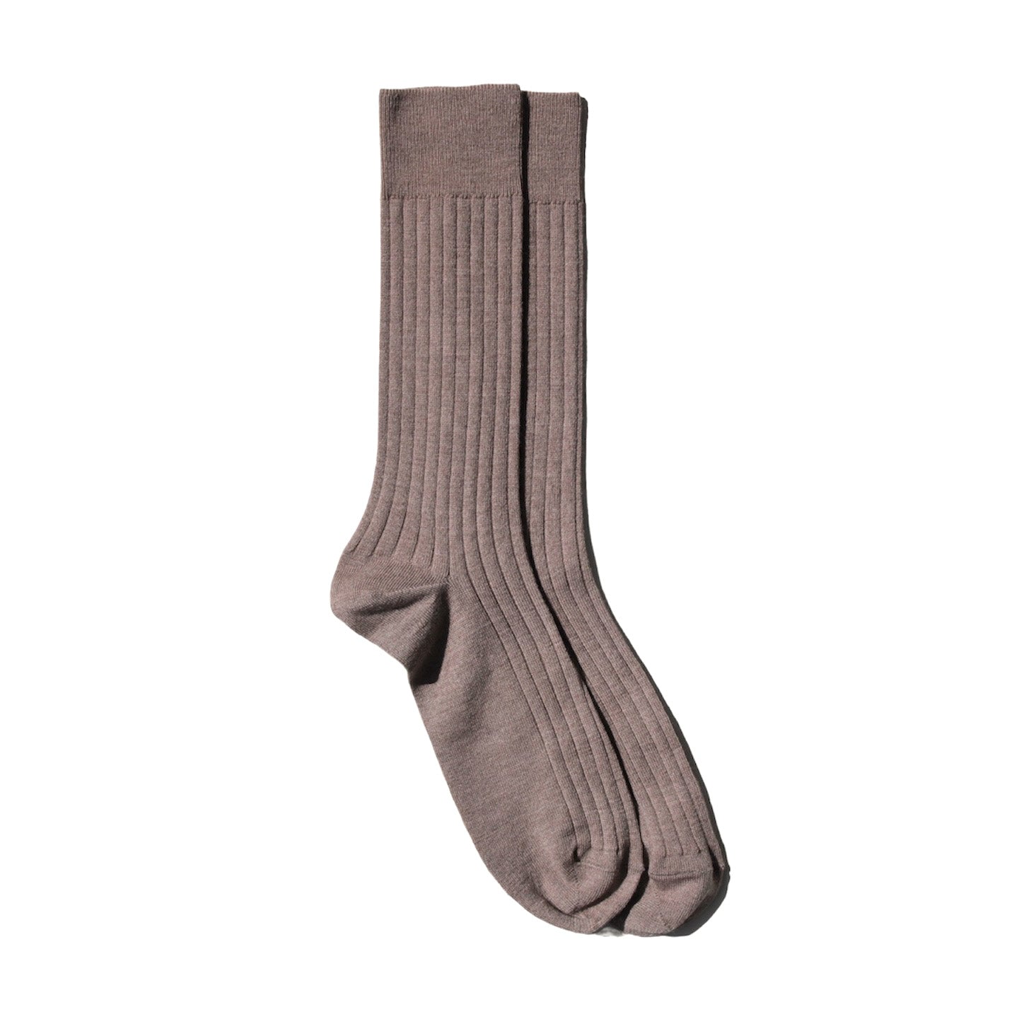 Mens Ribbed Merino Wool Socks Sand