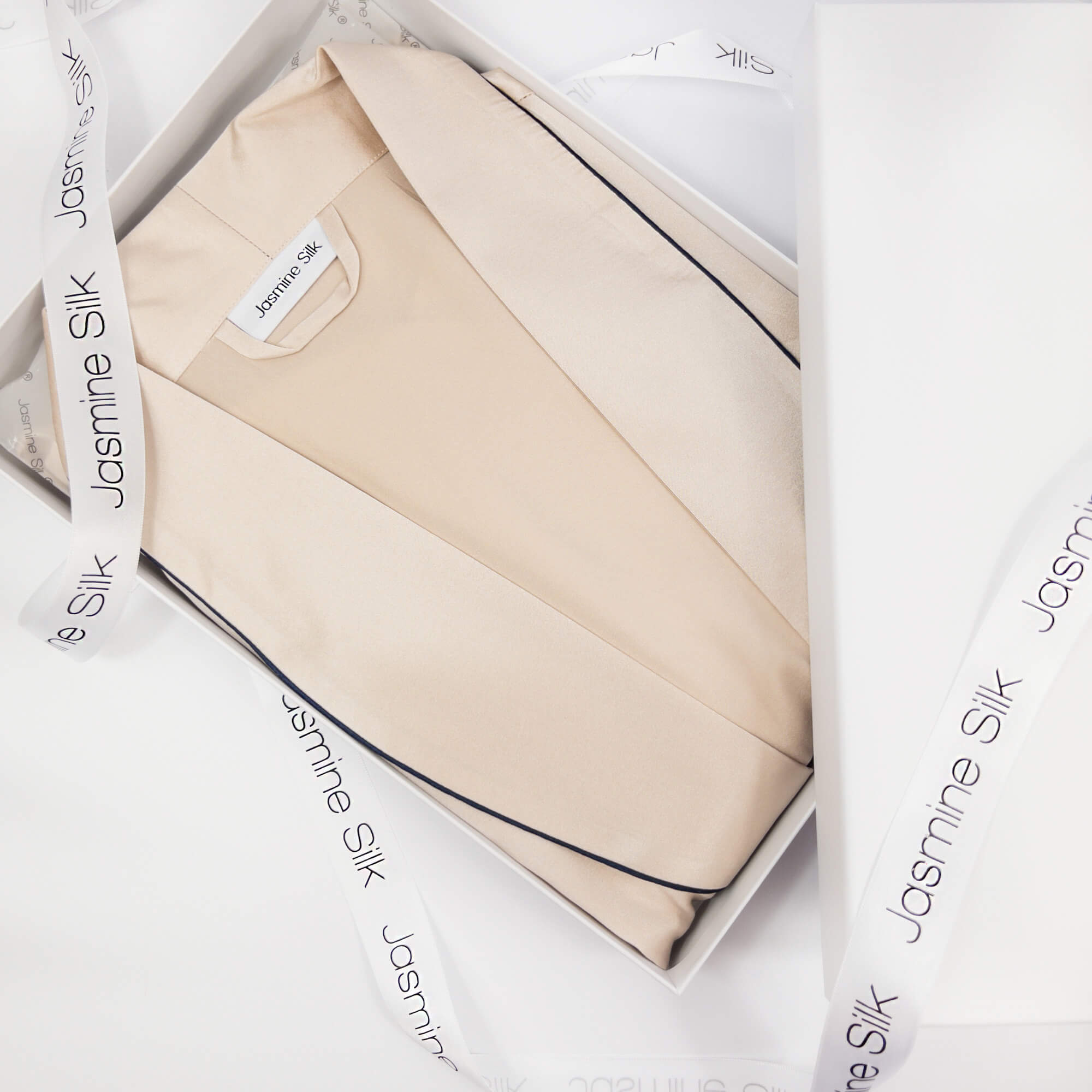 Nude Silk Dressing Gown