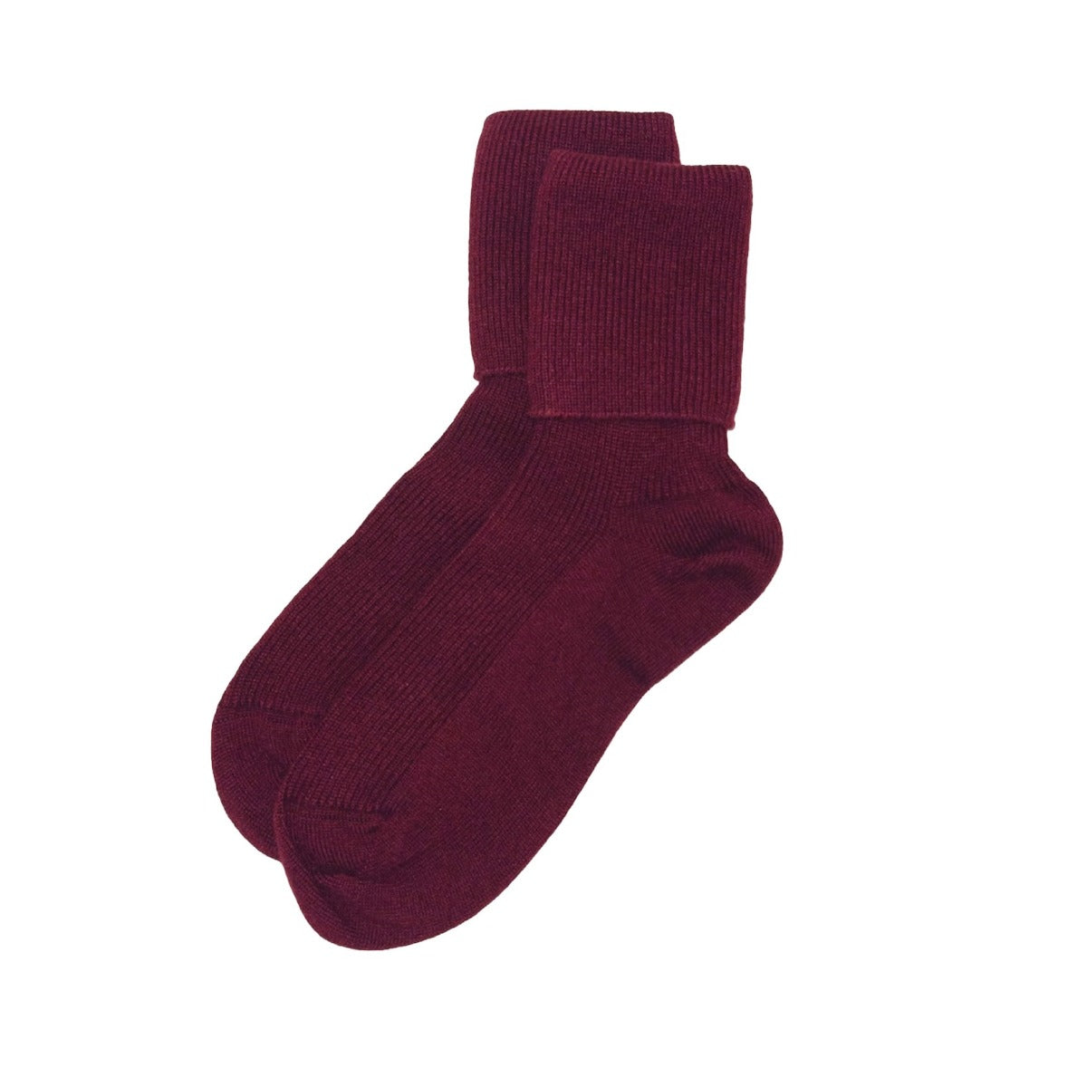 Ladies Cashmere Socks Burgundy