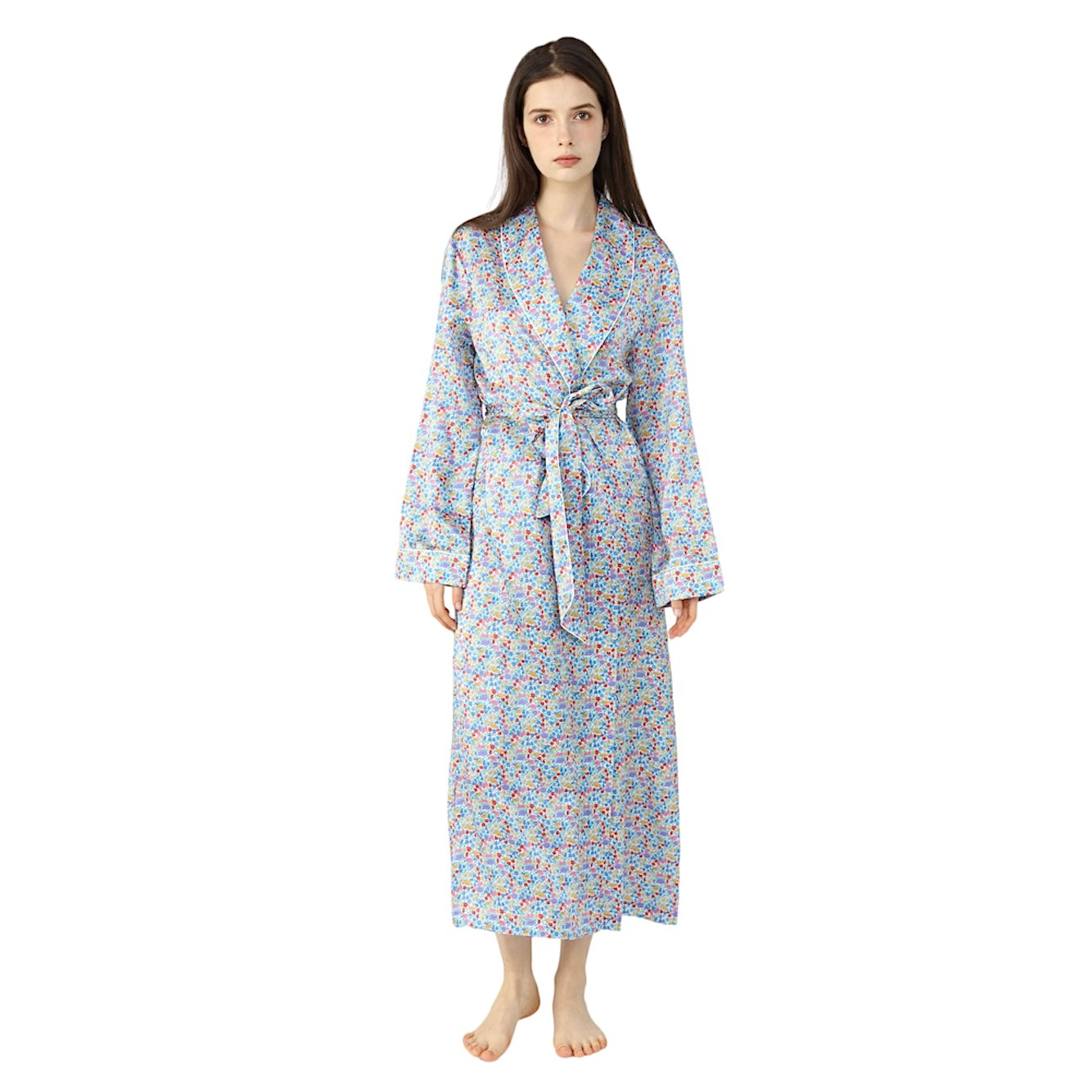 Women’s Liberty Poppy Park Silk Dressing Gown