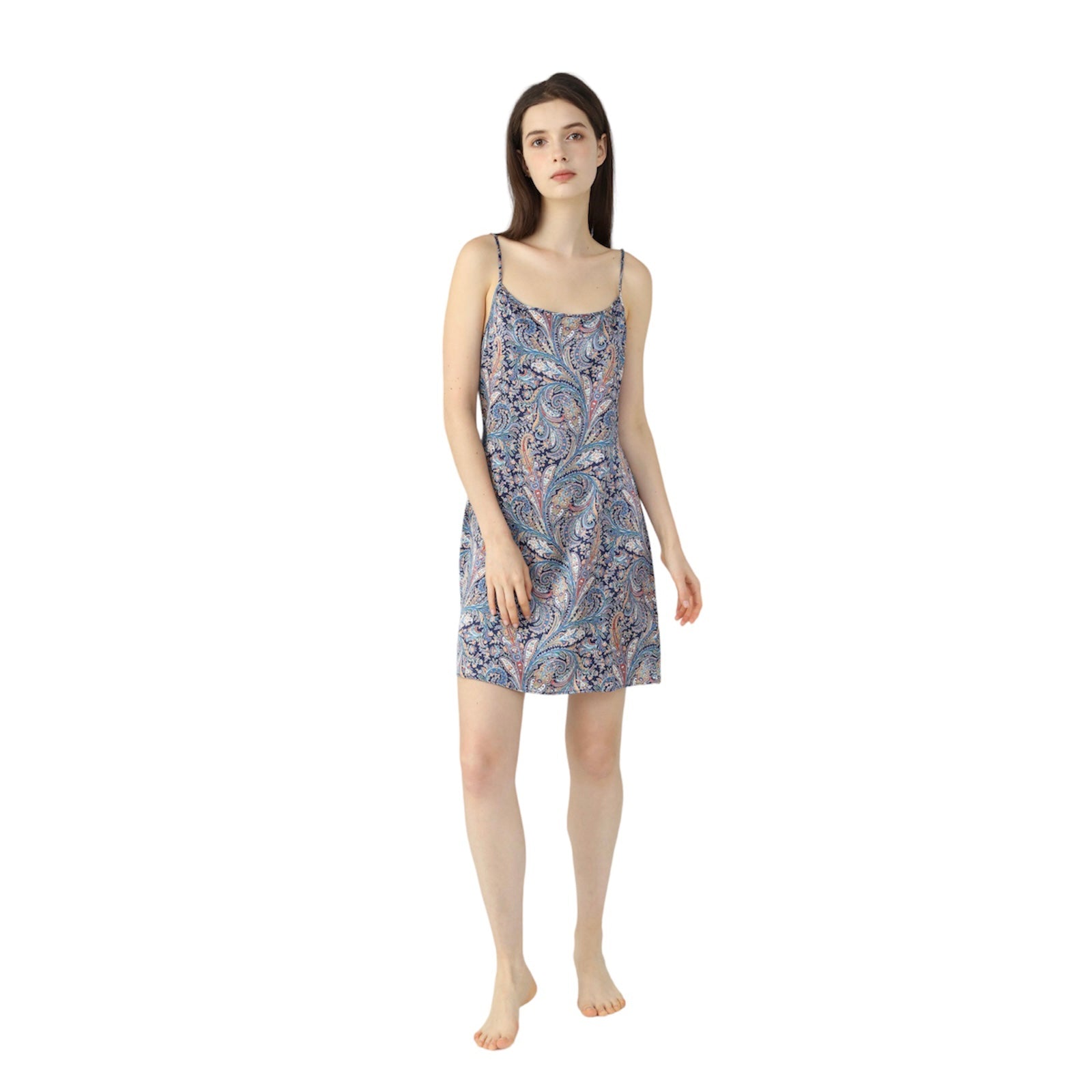 Women’s Liberty Great Missenden Navy Silk Nightie