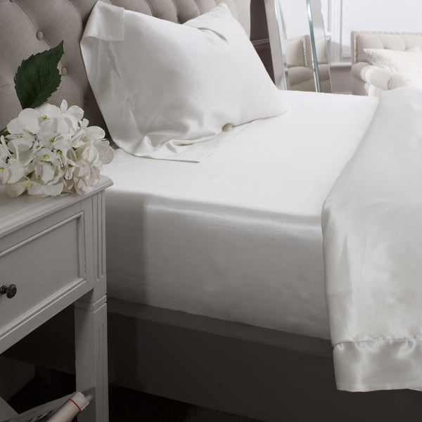 19 Momme Ivory Silk Fitted Sheet