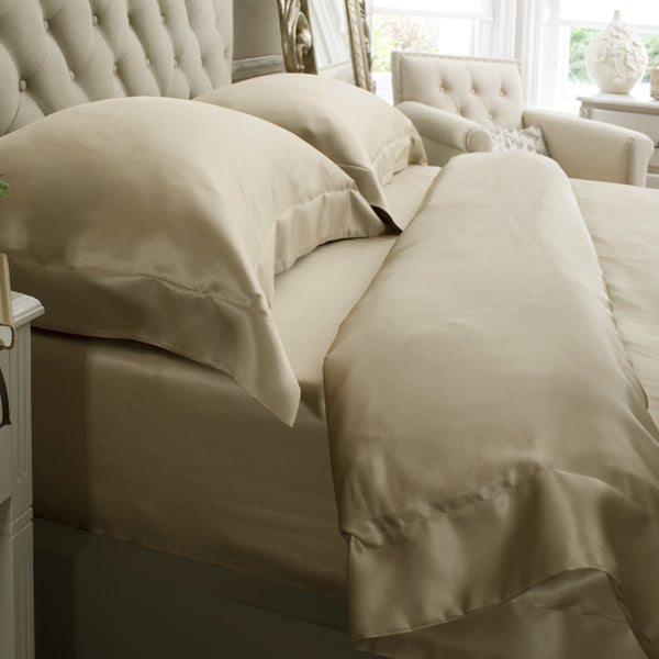19 Momme Taupe 4PCs Silk Duvet Cover Set