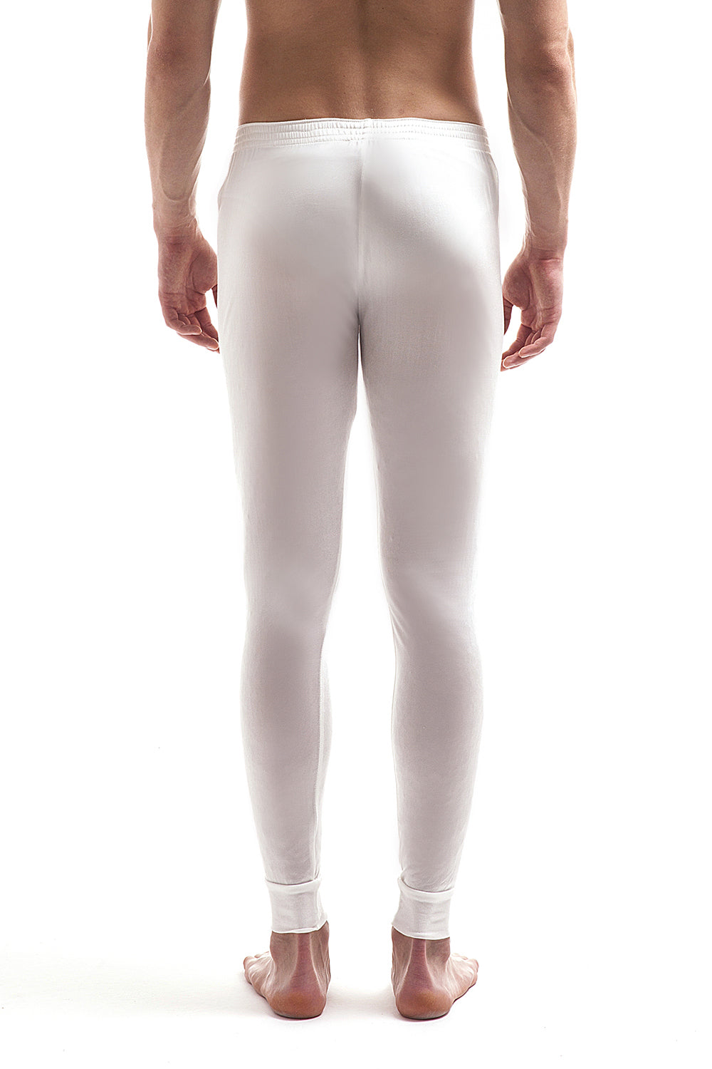 Mens Pure Silk Thermal Long Johns - Ivory