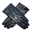 Ladies Lambskin Leather & Cashmere Lined Gloves - Black