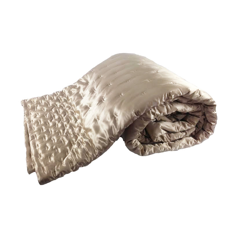 Taupe Silk Bedspread