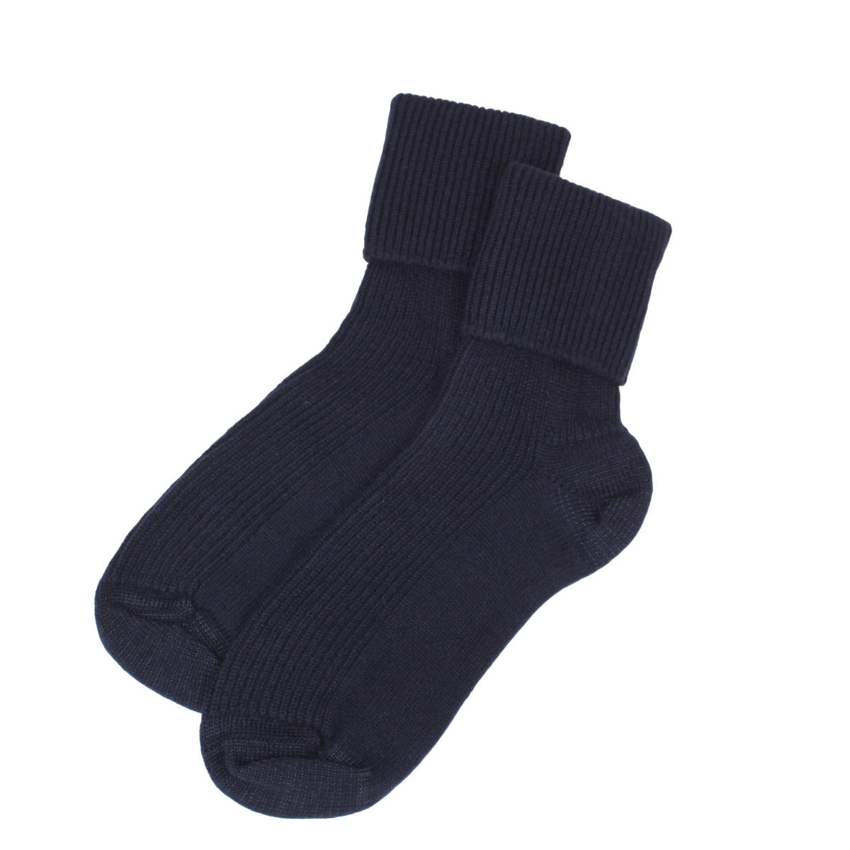 Ladies Pure Cashmere Bed Socks Navy