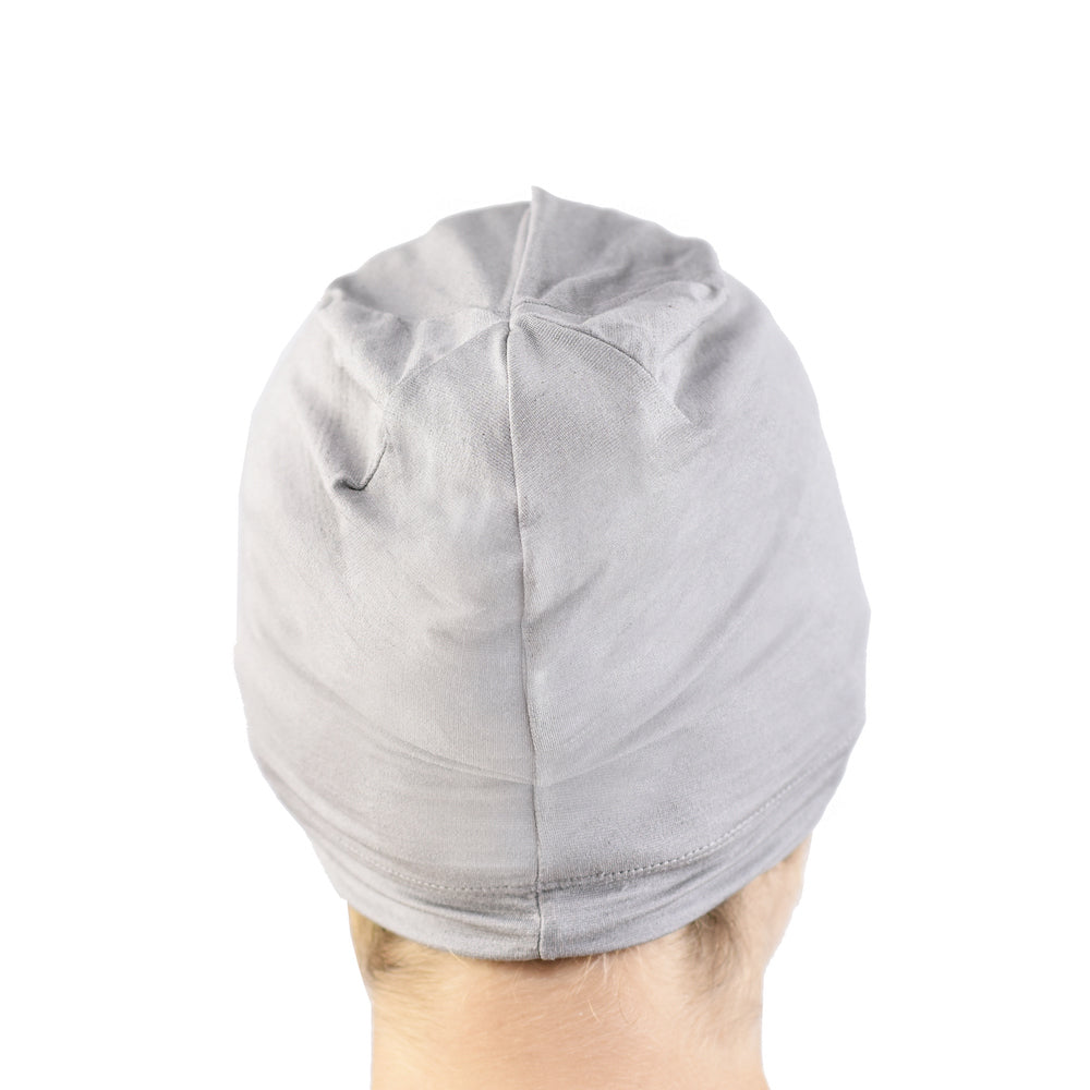 Pure Silk Sleep Cap - Suitable for Chemo & Hair Loss Grey
