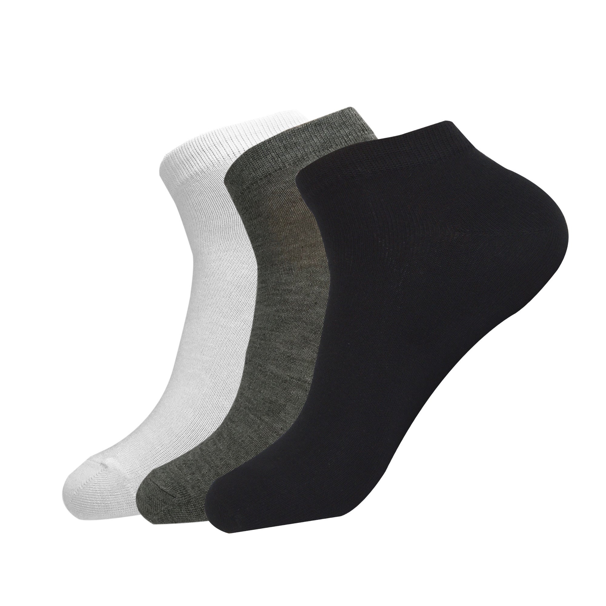 3 Pairs of Men's Bamboo Trainer Socks Mixed