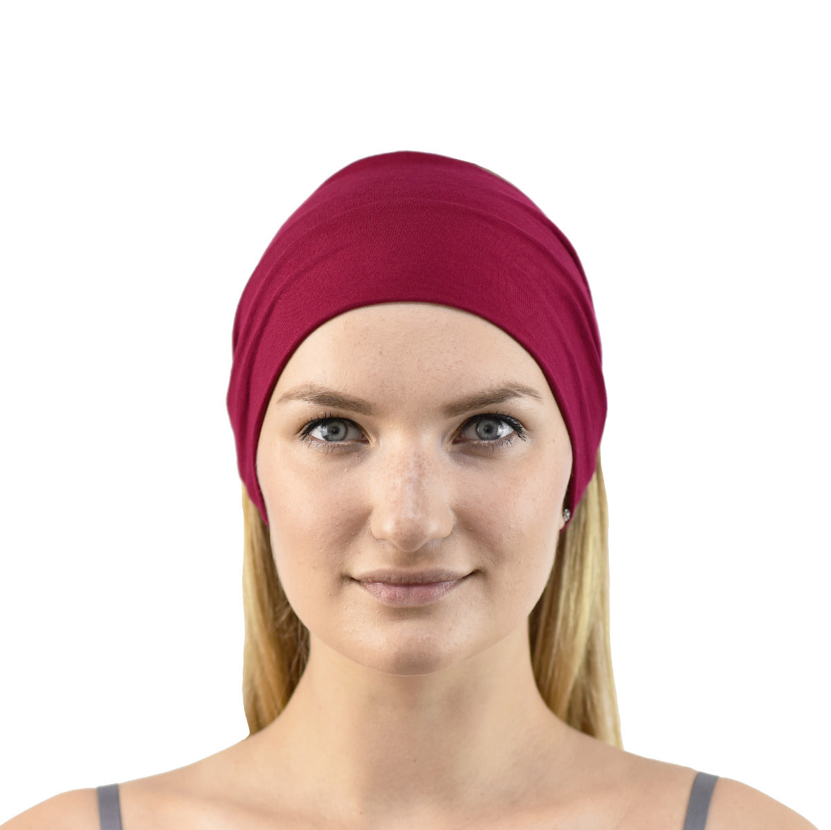 Unisex Silk Headband Hair band Red