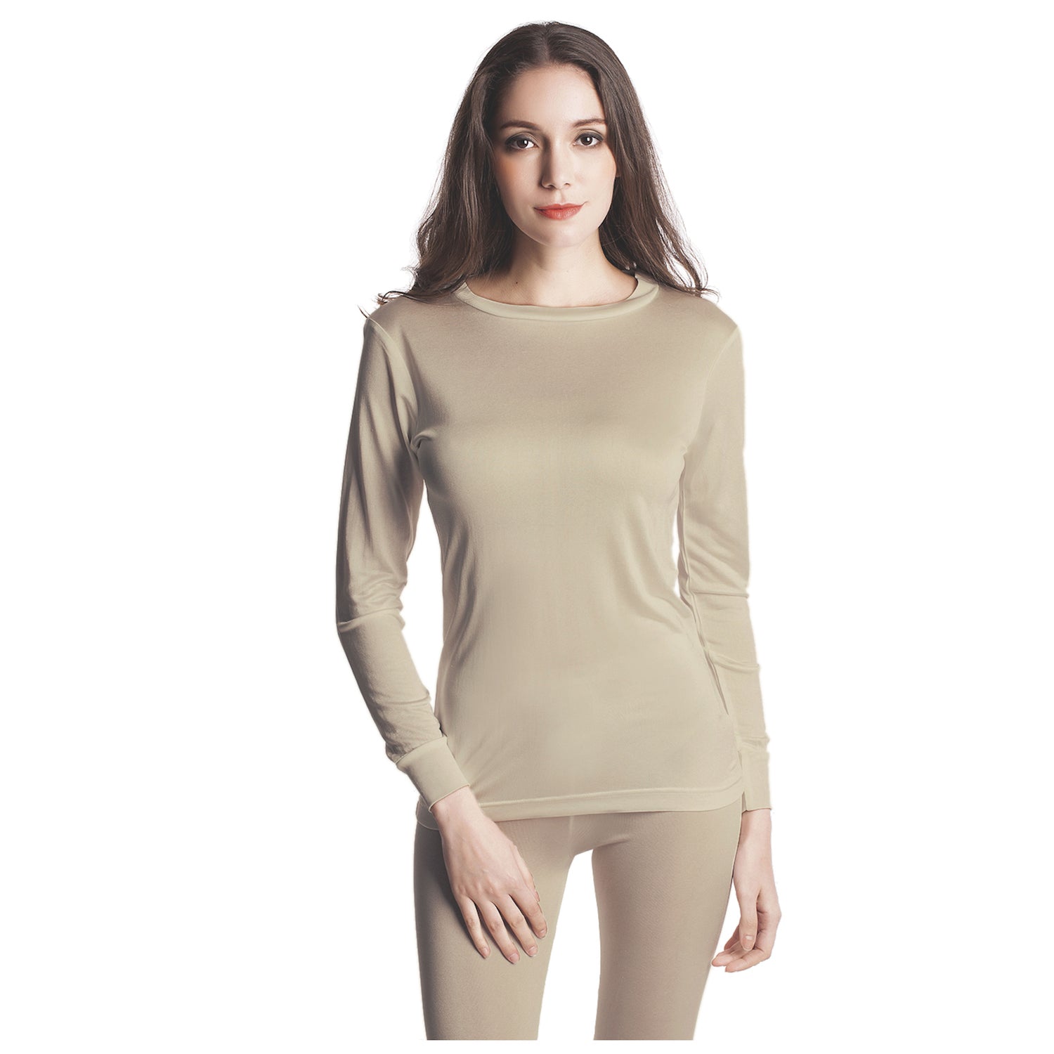 Ladies Pure Silk Nude Thermal Top