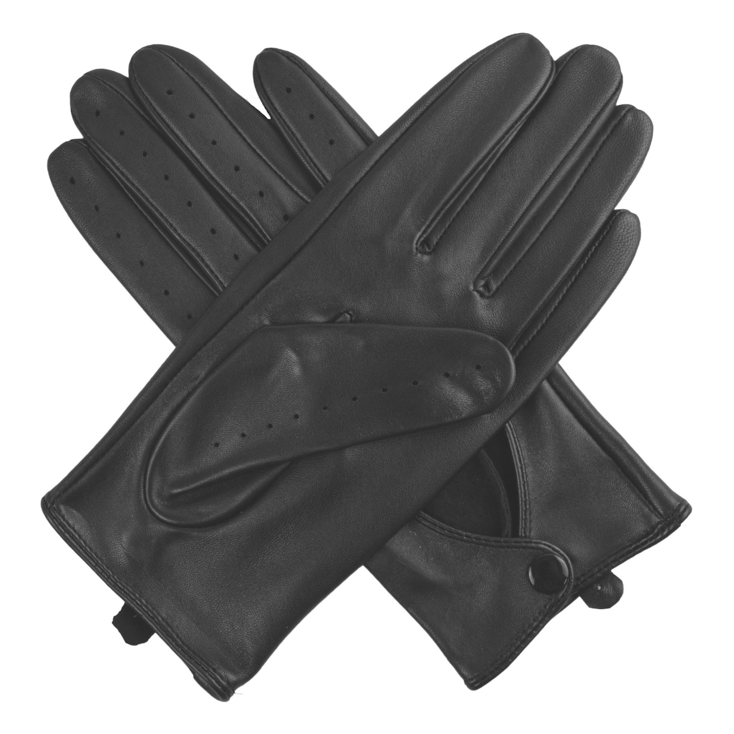 Ladies  Luxury Genuine Lambskin Leather Driving Gloves