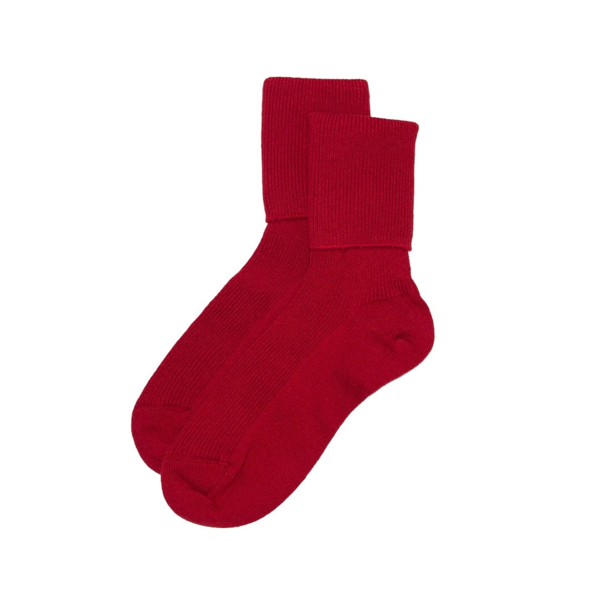 Ladies Cashmere Socks Red