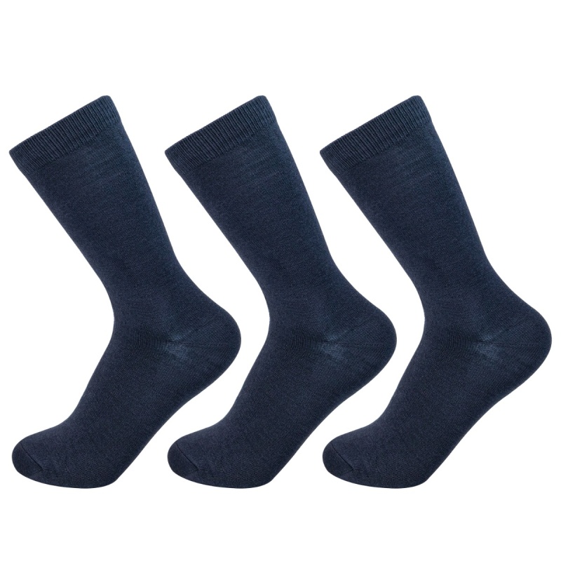 3 Pairs of Ladies Supersoft Pure Bamboo Socks - Navy