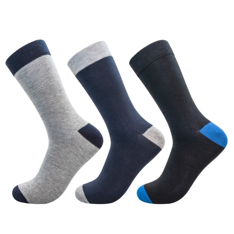 3 Pairs of Mens Supersoft Pure Bamboo Socks - Black Navy Grey 