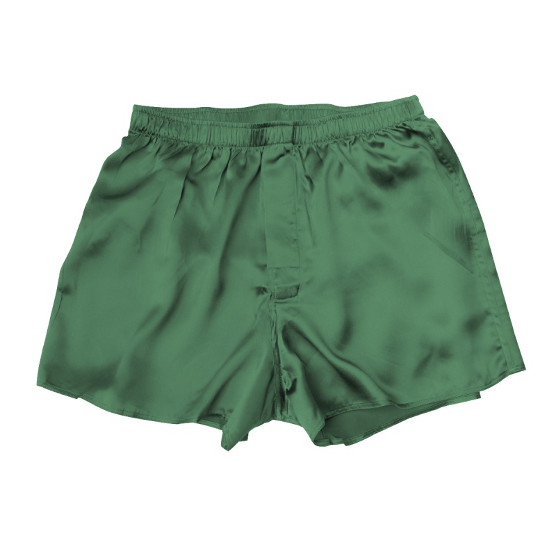 Mens Silk Boxer Shorts Emerald Green